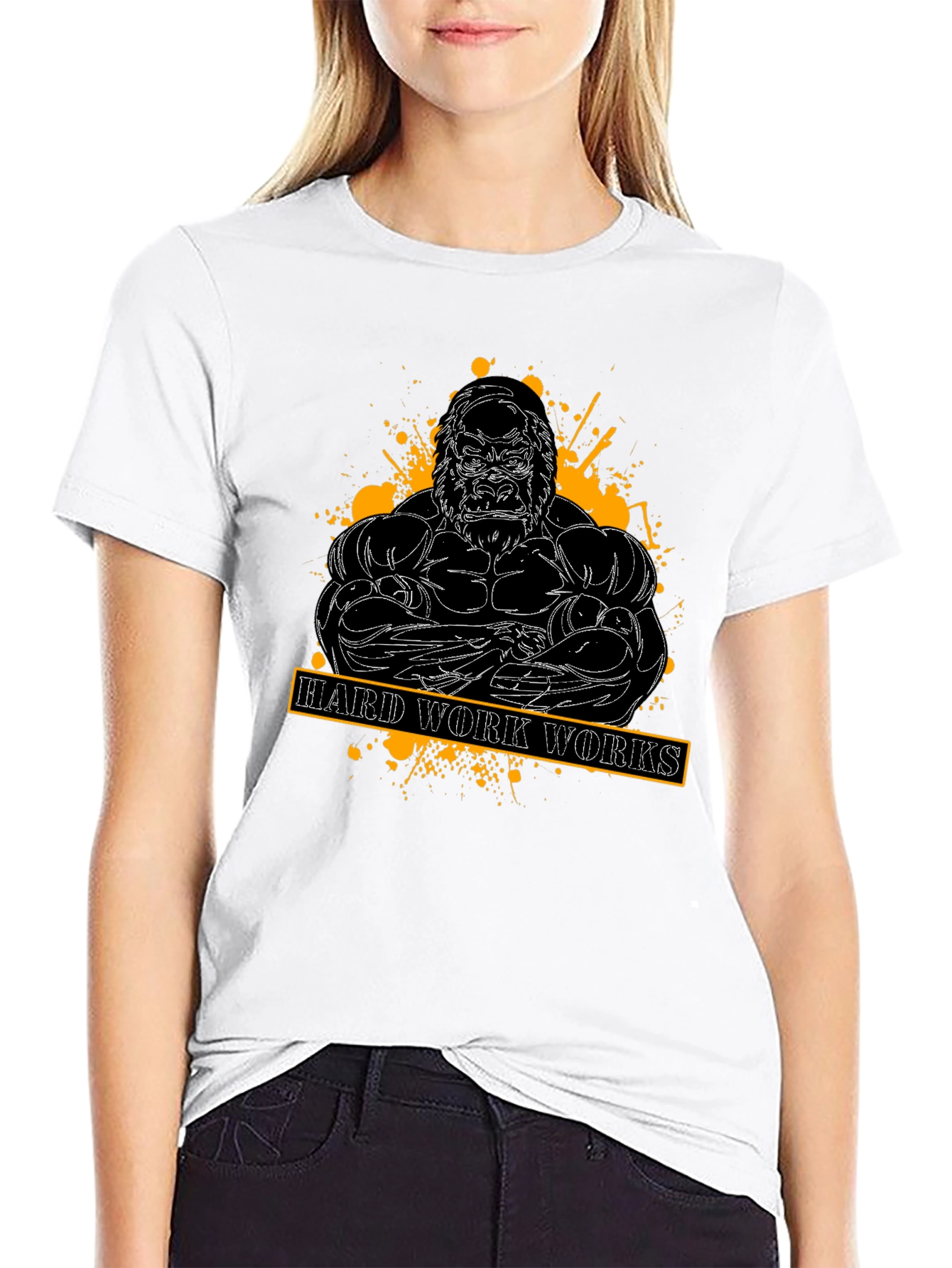 Hard Work Works Gorilla Graphic T-Shirt