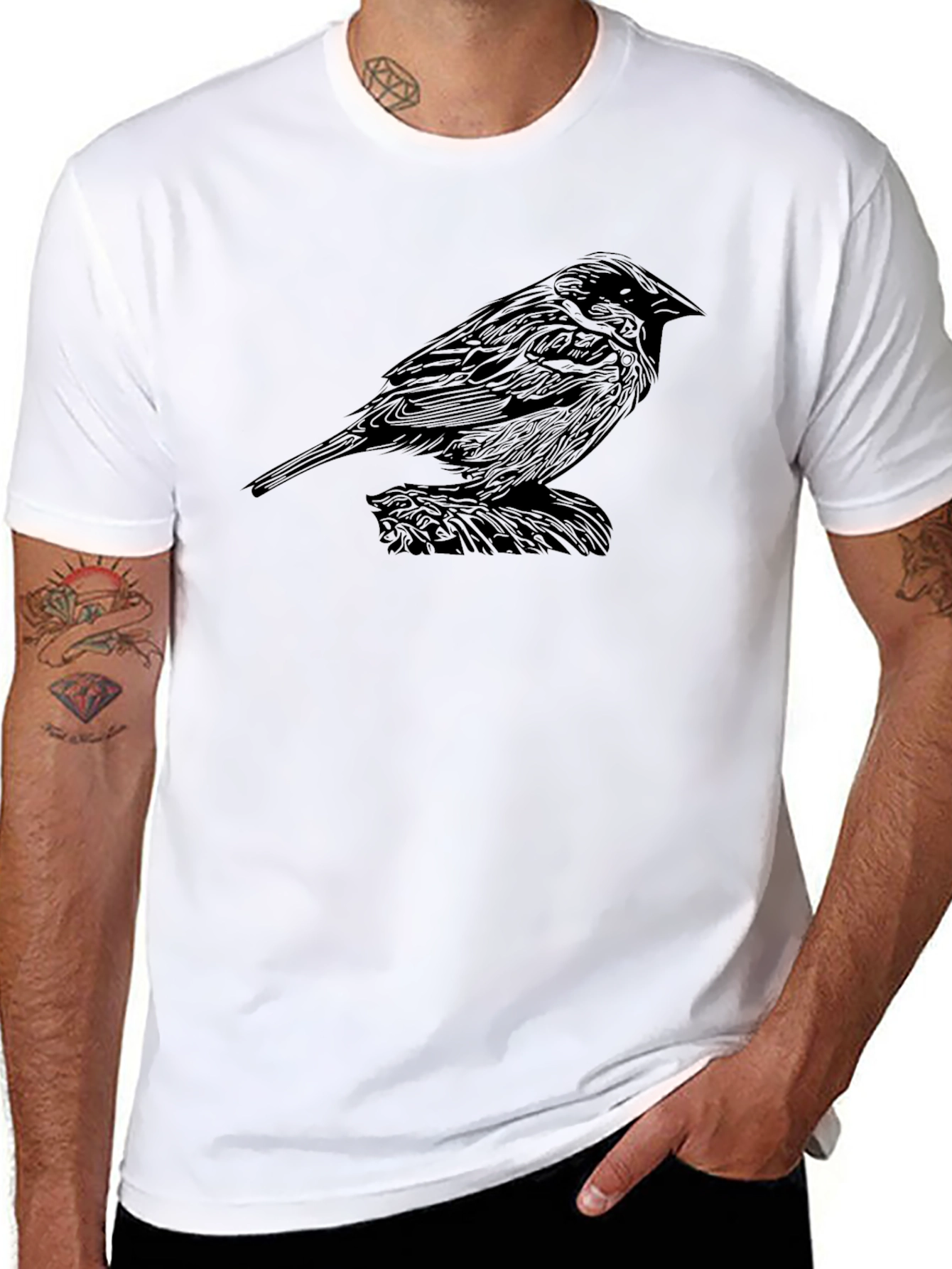 Black Bird Graphic T-Shirt