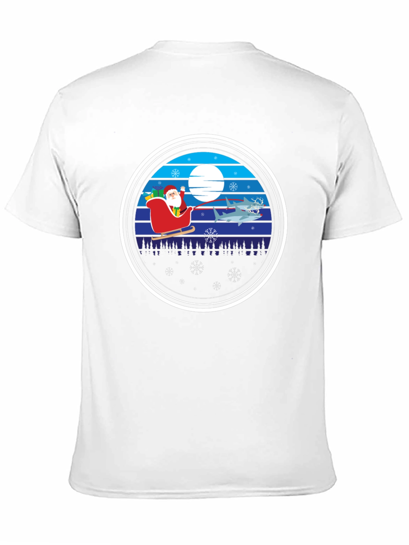 Shark Christmas Santa T-Shirt