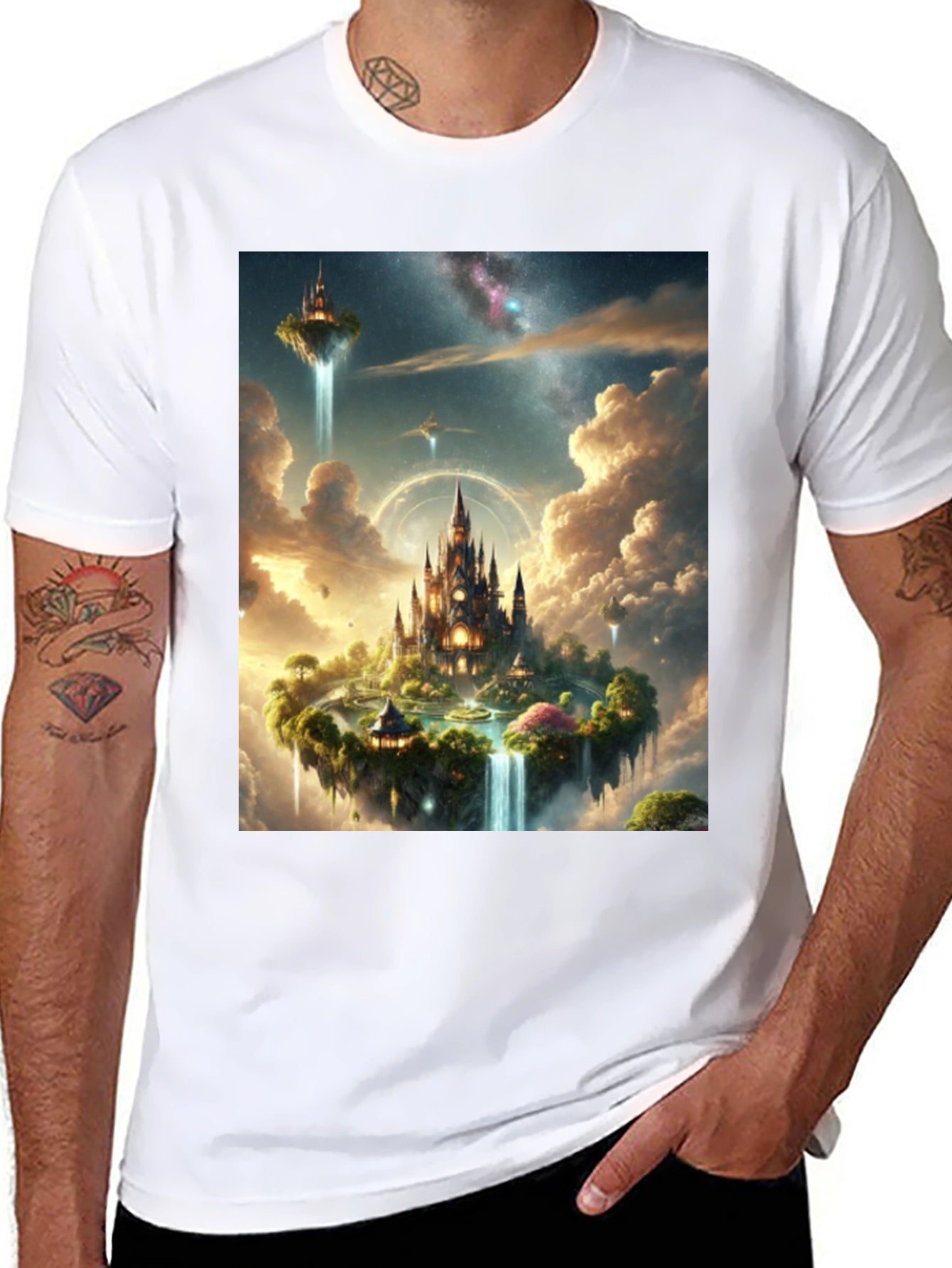 Fantasy Island Graphic Tee - Black Cotton Shirt