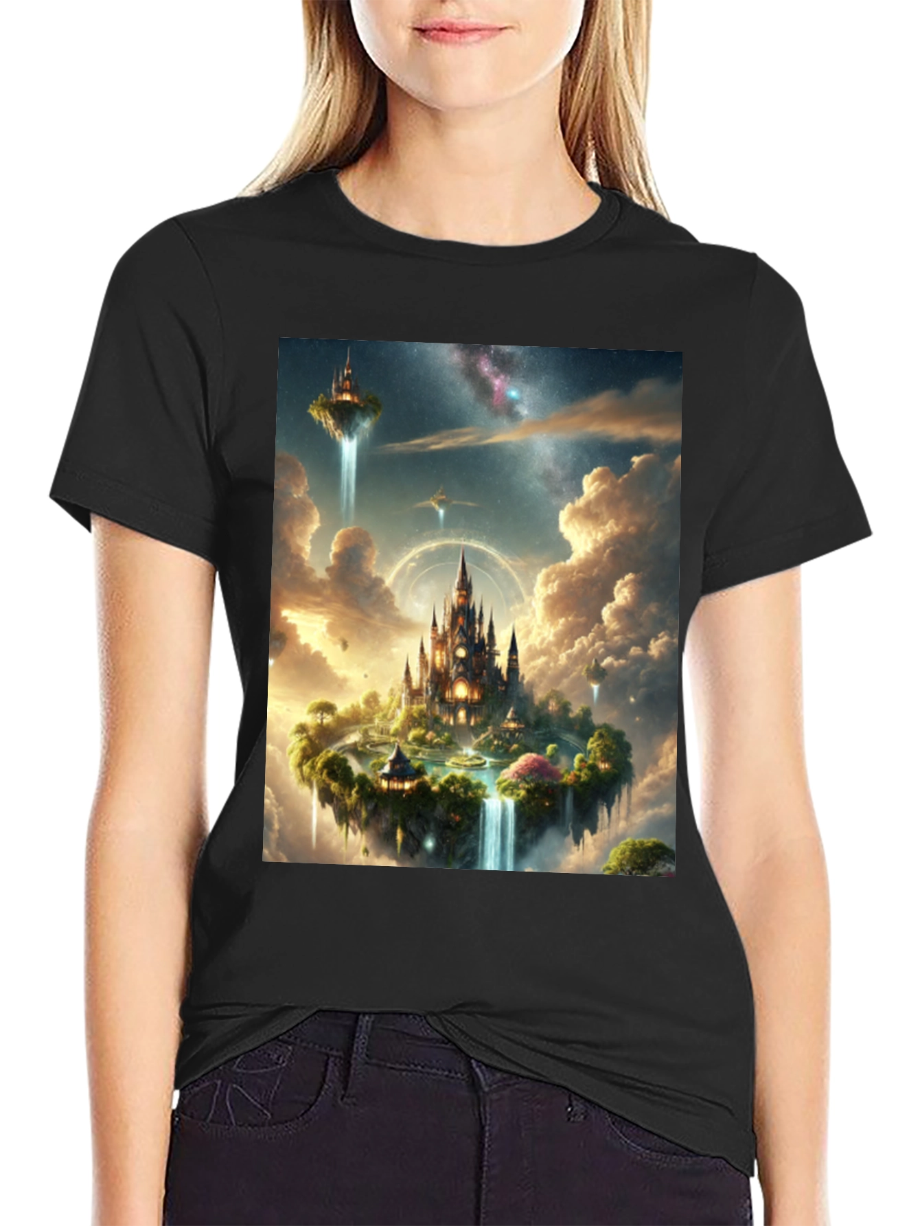 Fantasy Island Graphic Tee - Black Cotton Shirt