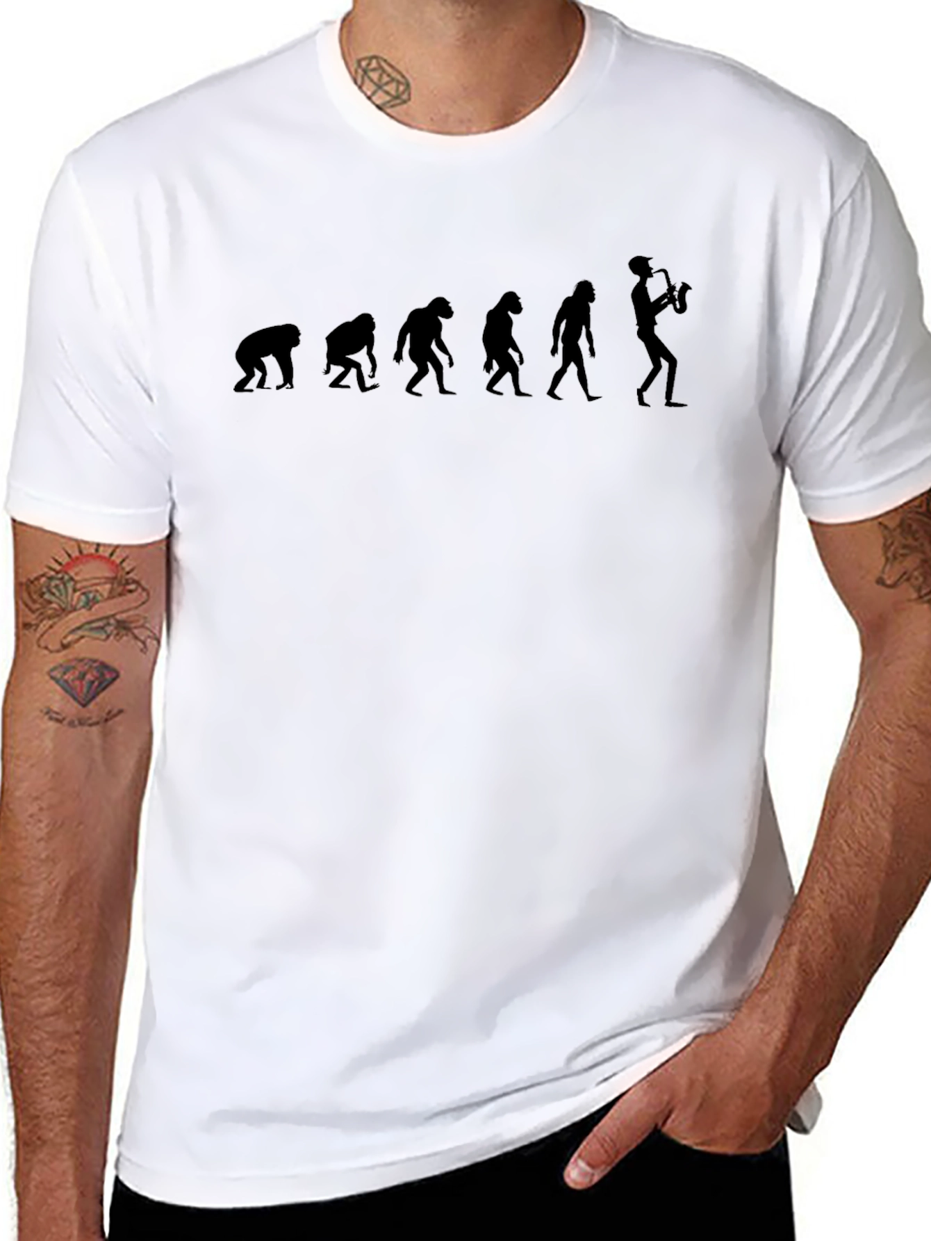 Evolution of Saxophone Player T-Shirt