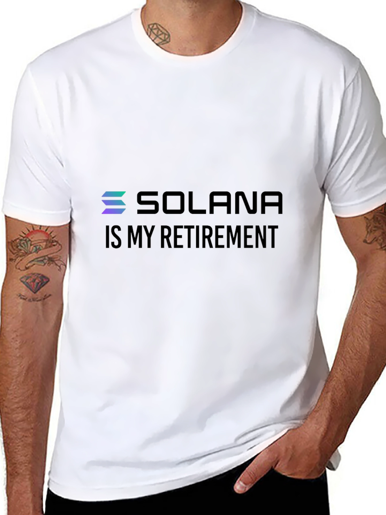 Solana Crypto T-Shirt - Is My Retirement Black Tee