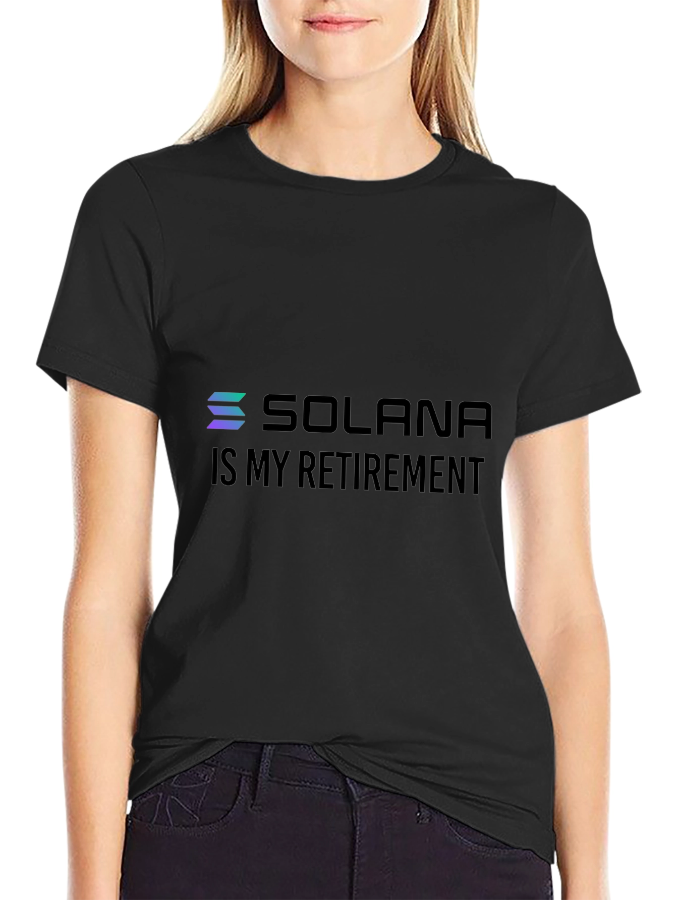 Solana Crypto T-Shirt - Is My Retirement Black Tee