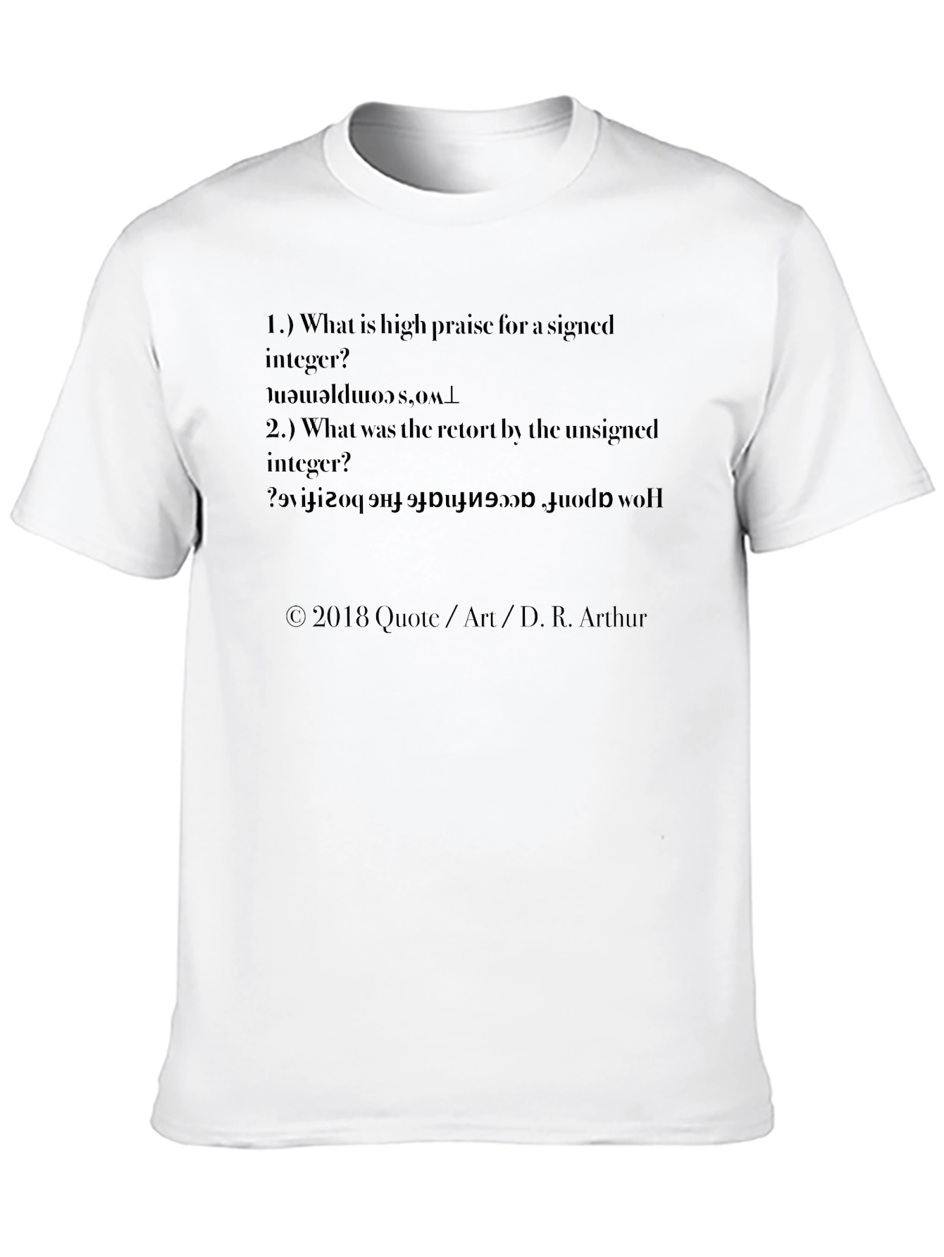 Signed Integer Humor Tee - Programmer Gift