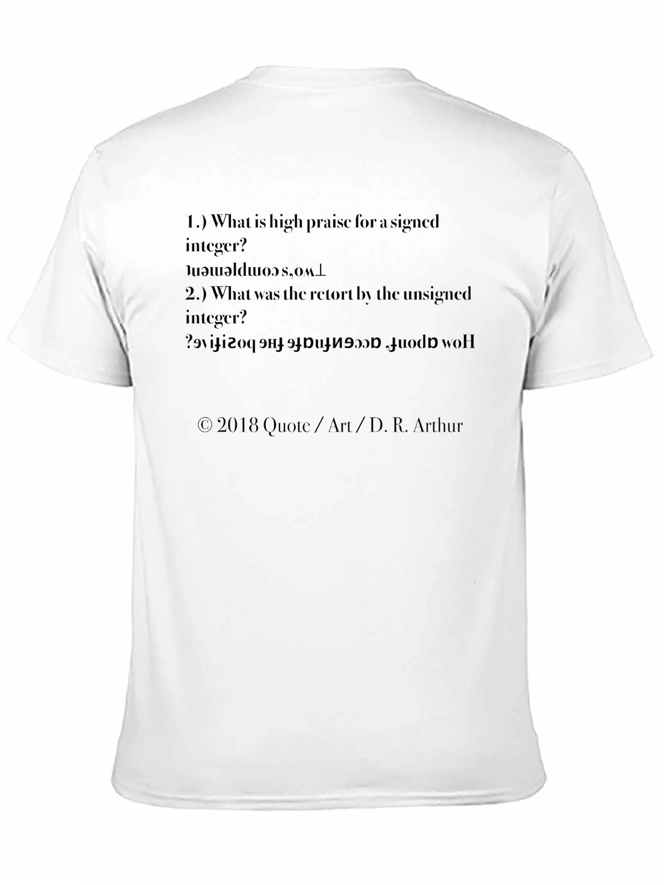 Signed Integer Humor Tee - Programmer Gift