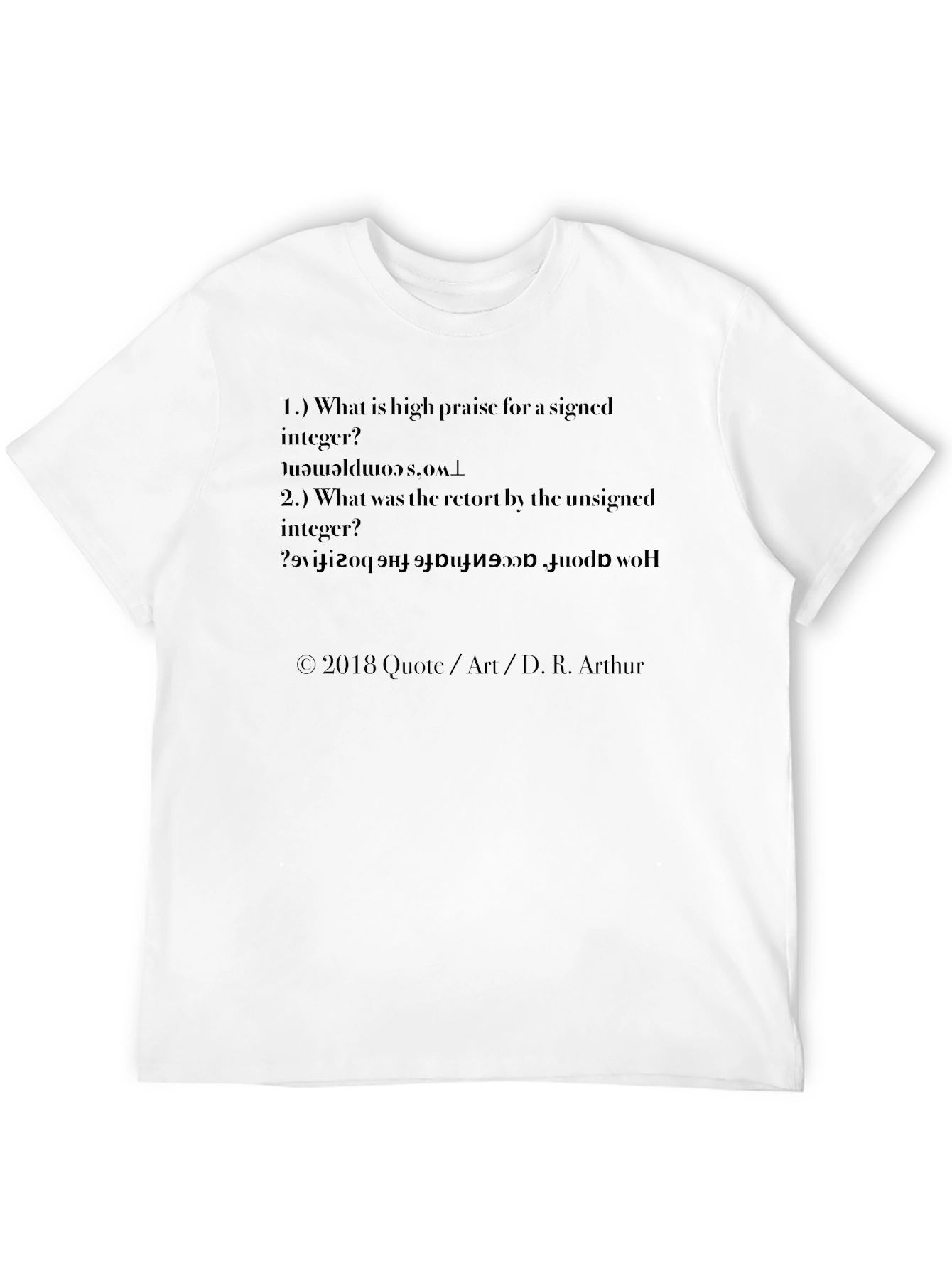 Signed Integer Humor Tee - Programmer Gift