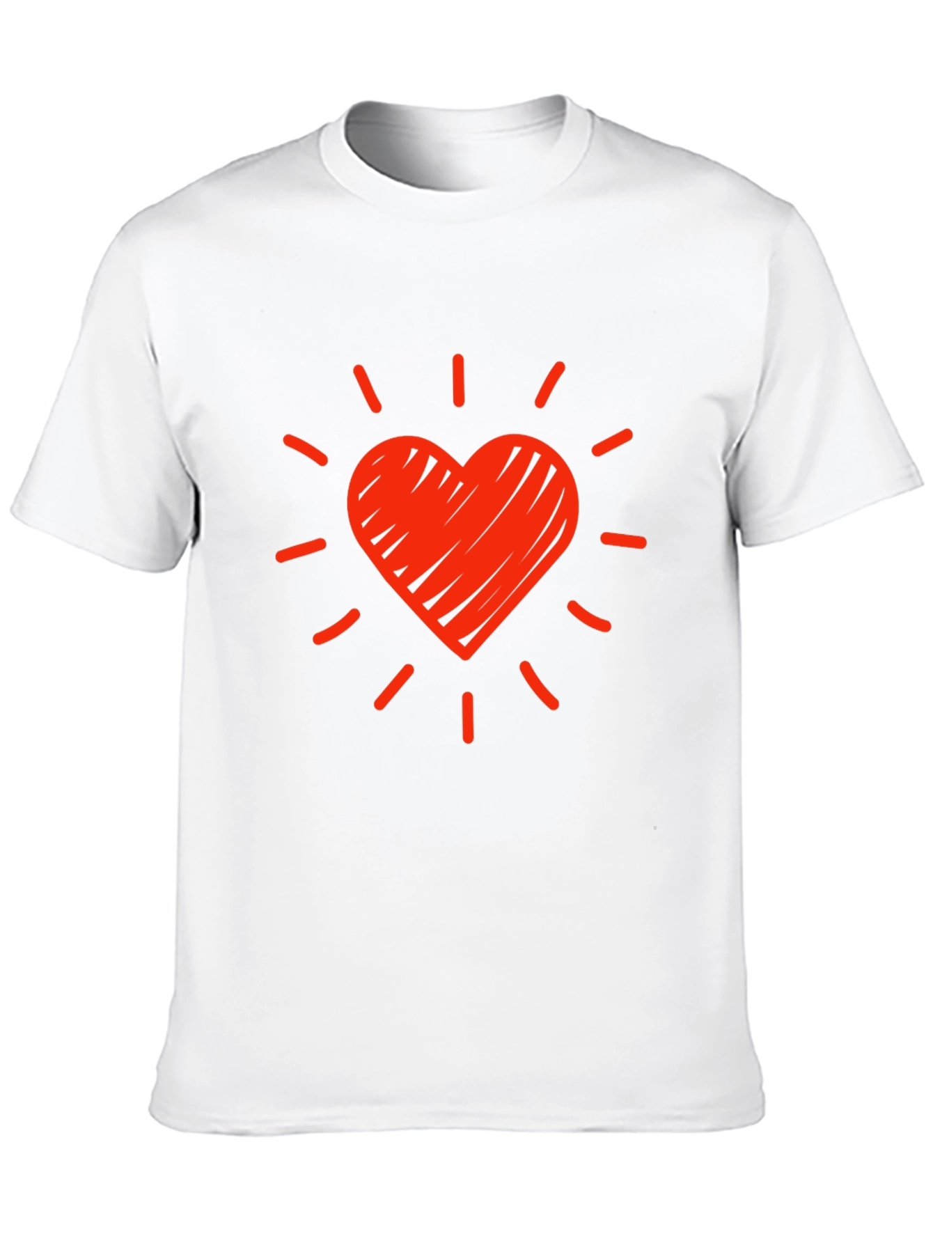 Heart Burst Graphic Tee - Trendy Black T-Shirt