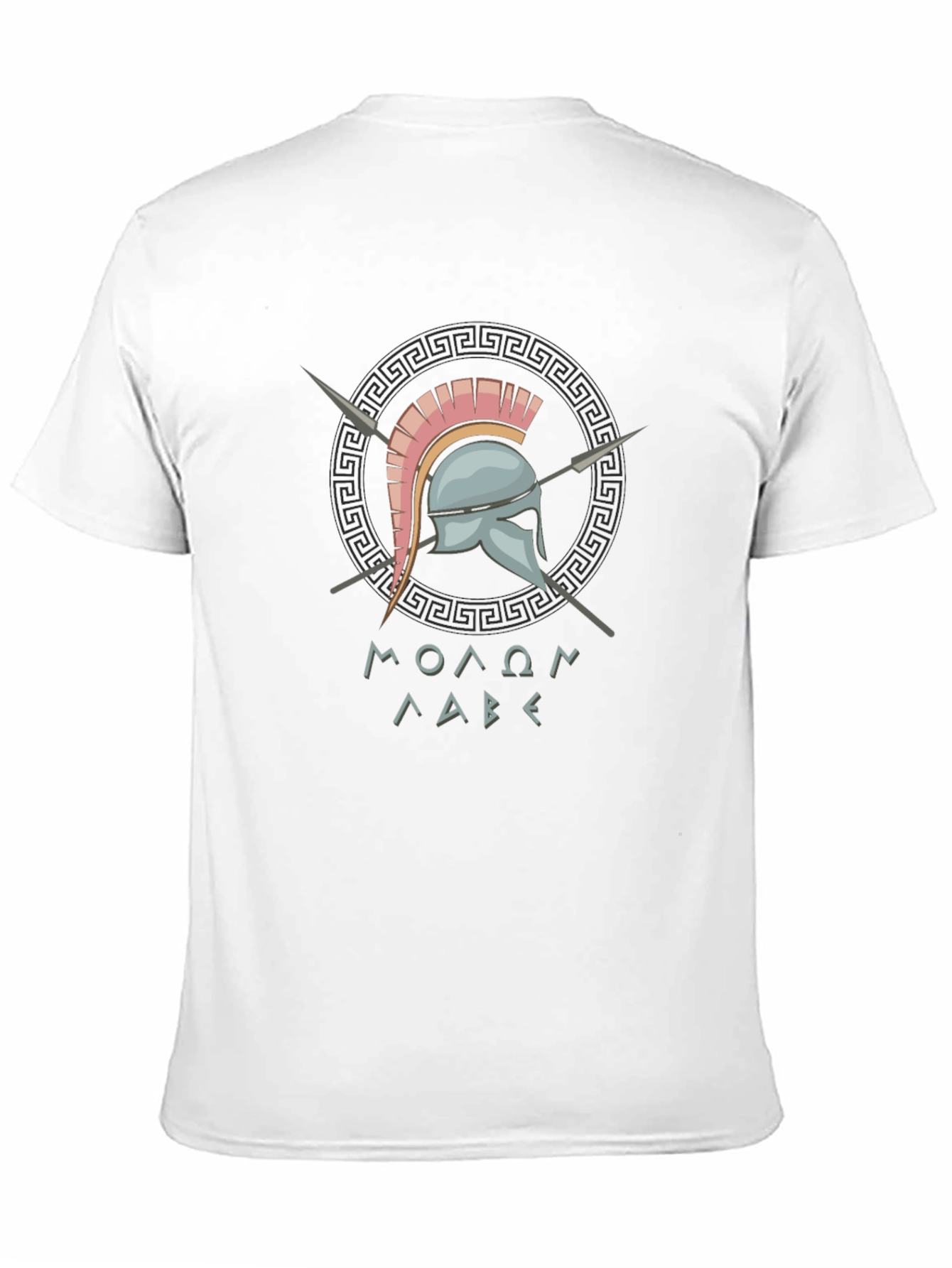 Molon Labe Spartan Helmet Graphic T-Shirt