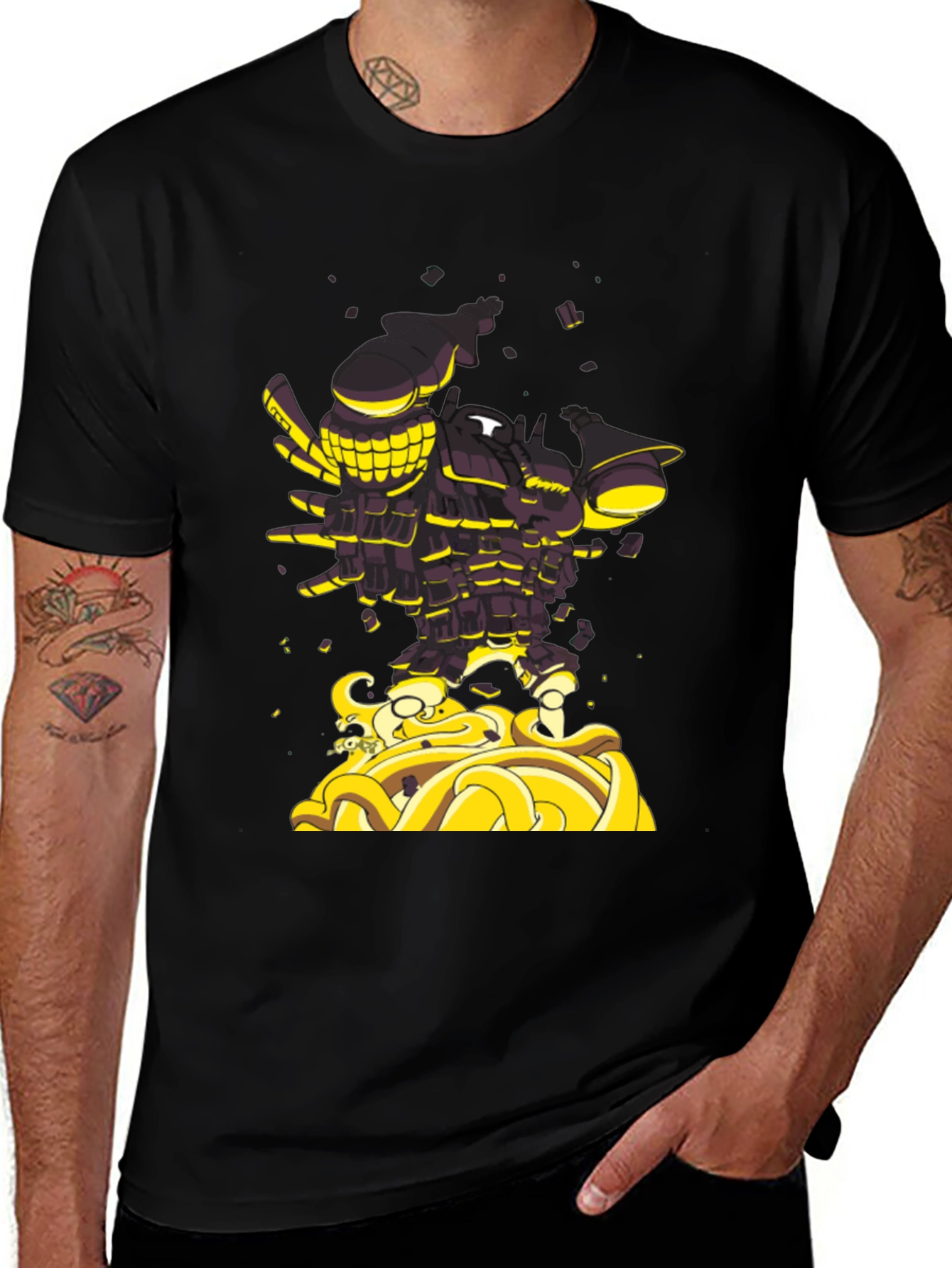 Unique Graphic Black T-Shirt