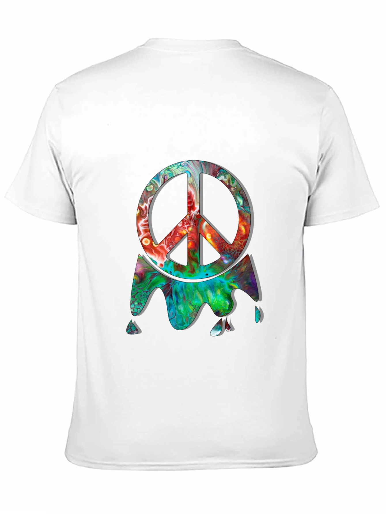Psychedelic Peace Sign Black Graphic Tee