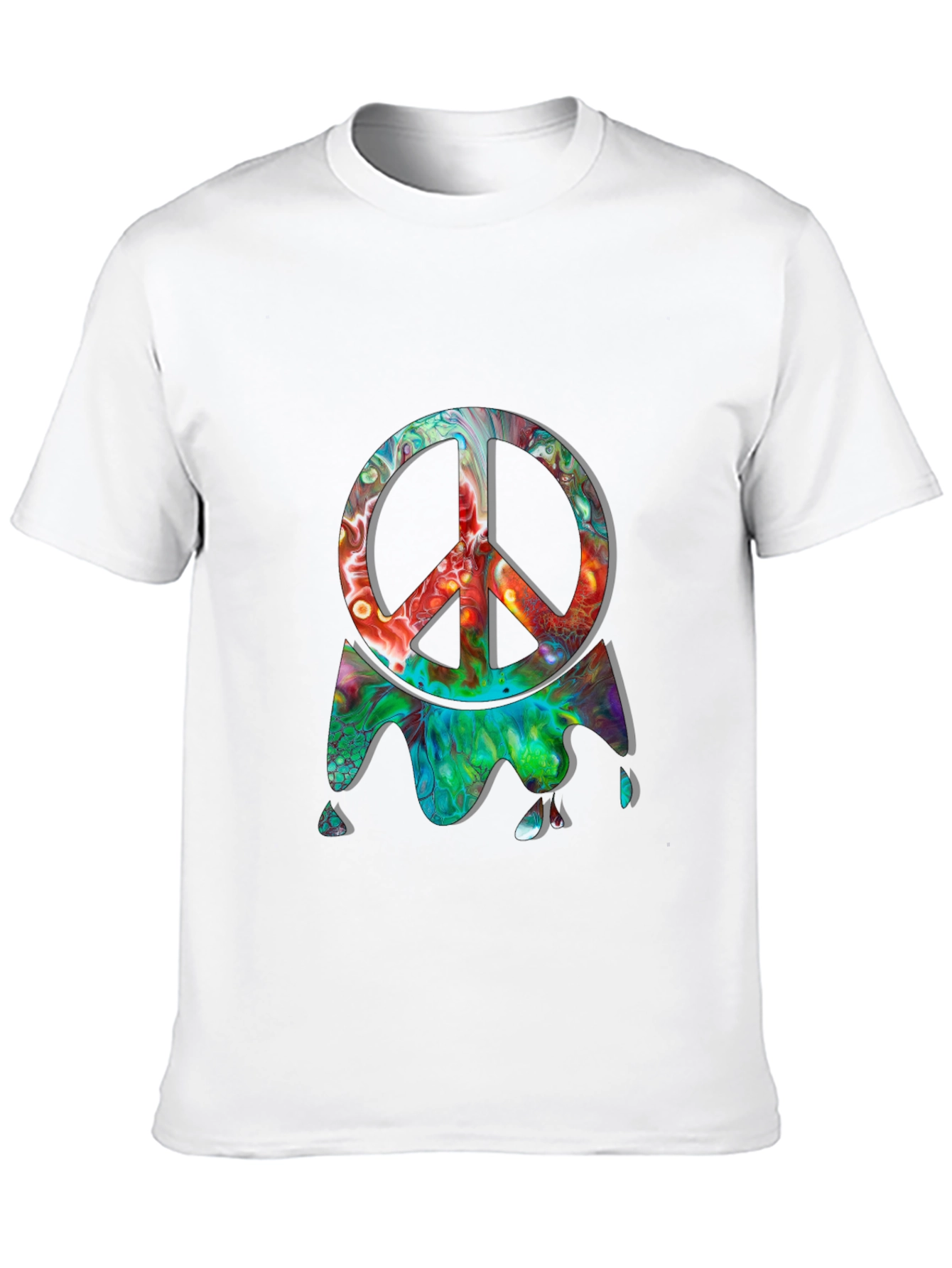 Psychedelic Peace Sign Black Graphic Tee