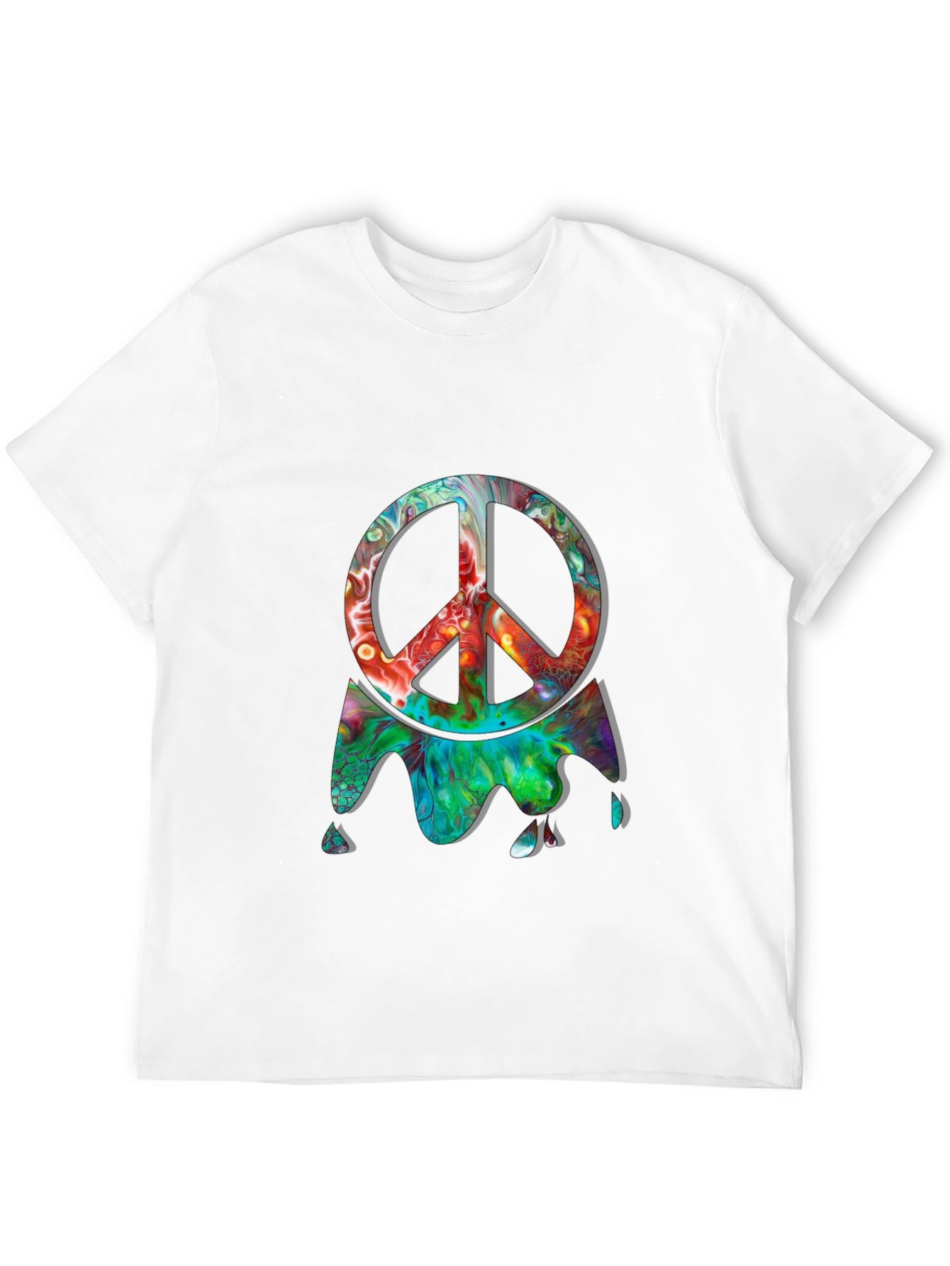 Psychedelic Peace Sign Black Graphic Tee