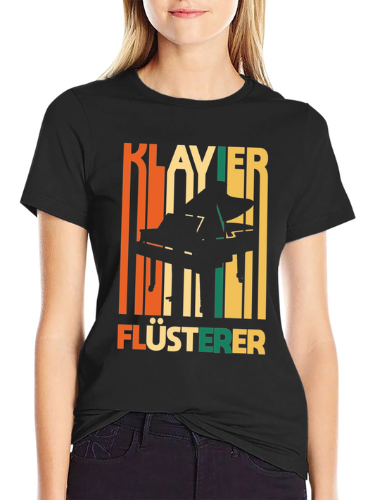 Klavier Flusterer Piano T-Shirt - Retro Style Musician Tee