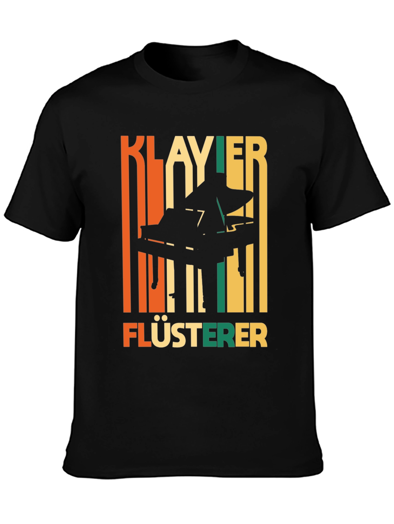 Klavier Flusterer Piano T-Shirt - Retro Style Musician Tee