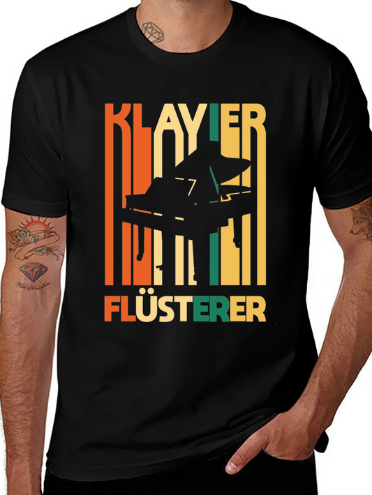 Klavier Flusterer Piano T-Shirt - Retro Style Musician Tee