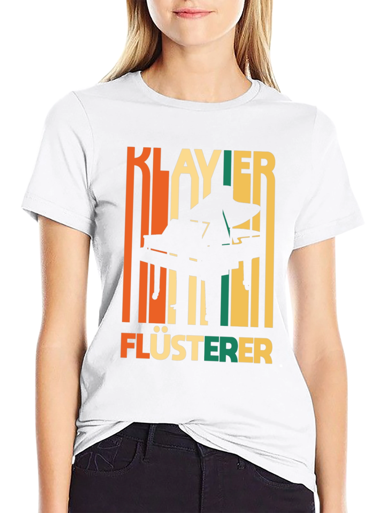 Klavier Flusterer Piano T-Shirt - Retro Style Musician Tee