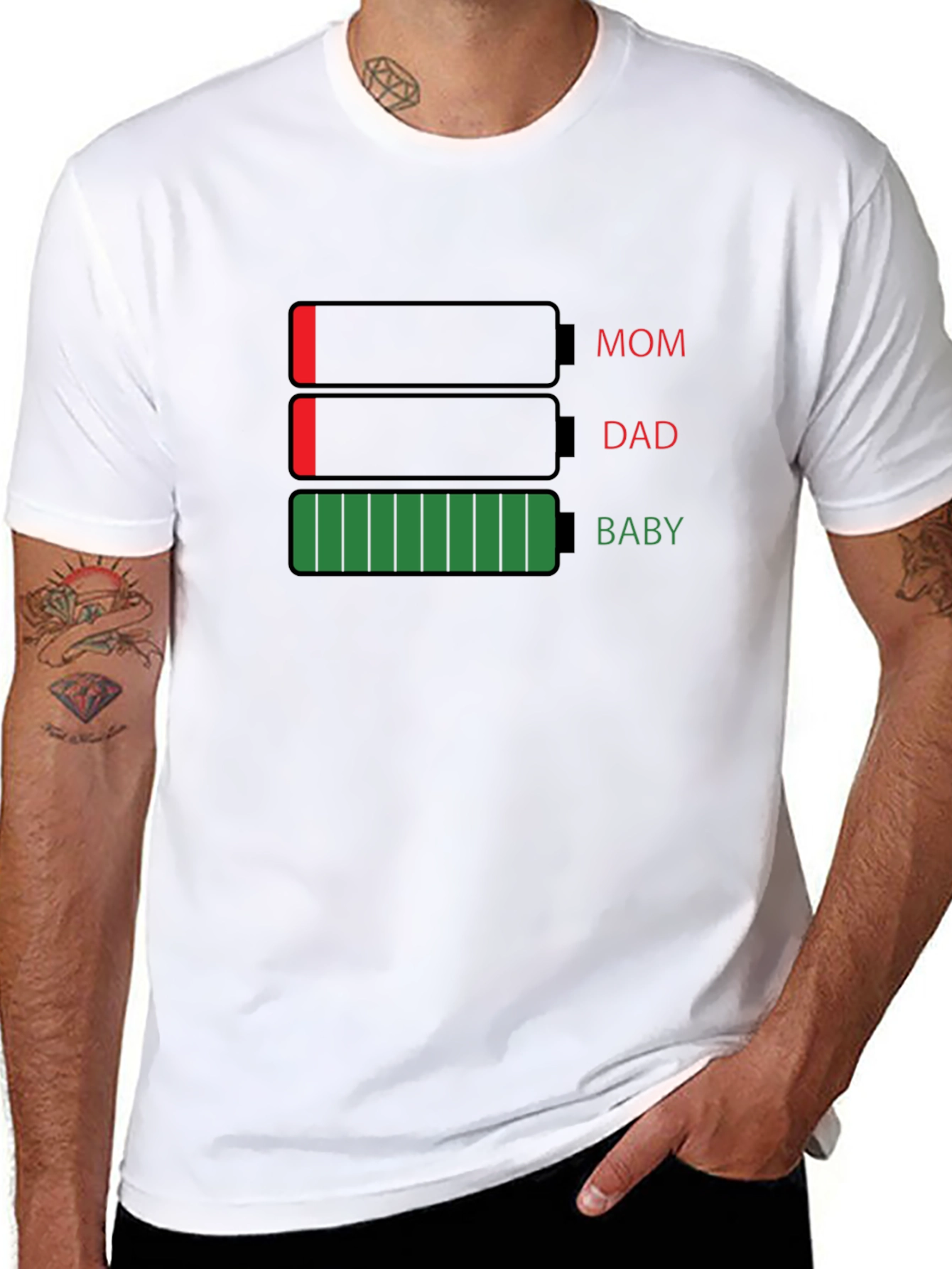 Funny Family Battery Low T-Shirt