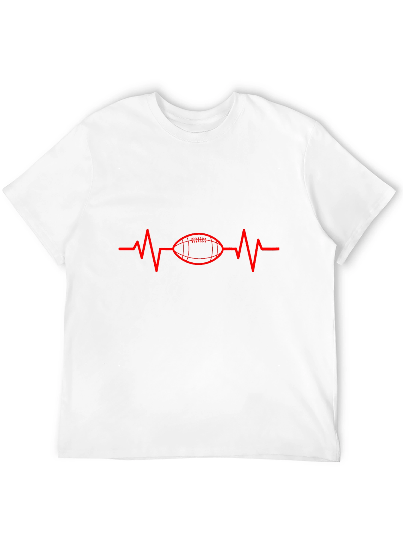 Football Heartbeat T-Shirt - Game Day Tee
