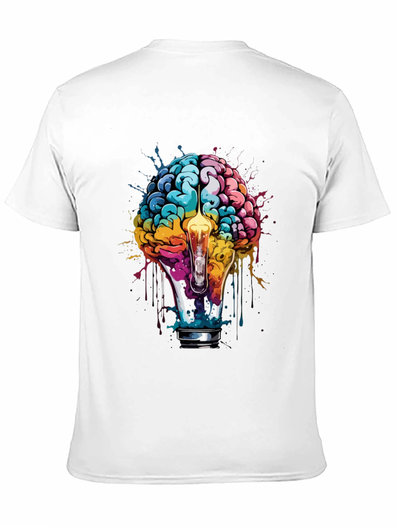Creative Mind T-Shirt - Brain Lightbulb Design