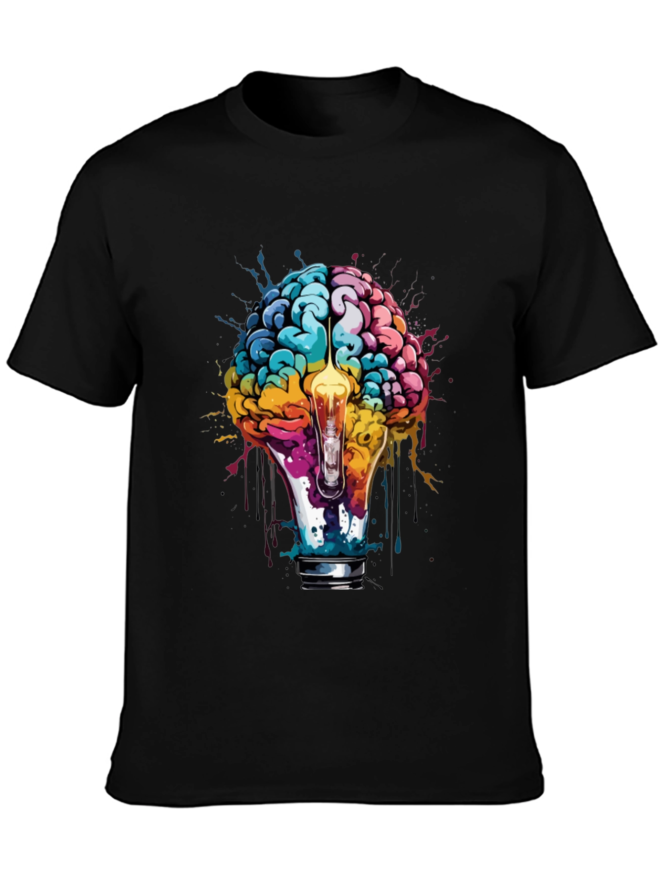 Creative Mind T-Shirt - Brain Lightbulb Design