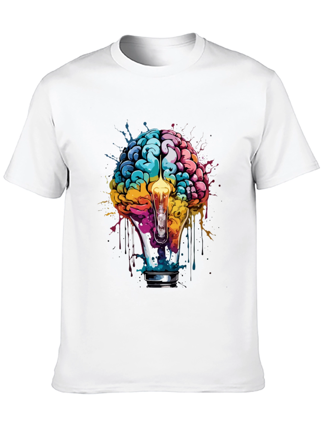 Creative Mind T-Shirt - Brain Lightbulb Design
