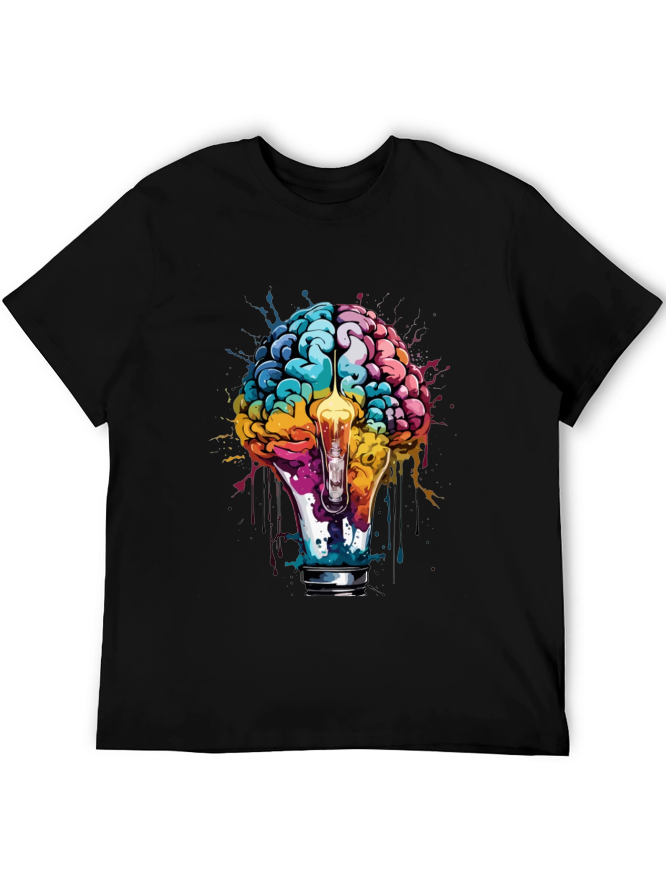 Creative Mind T-Shirt - Brain Lightbulb Design