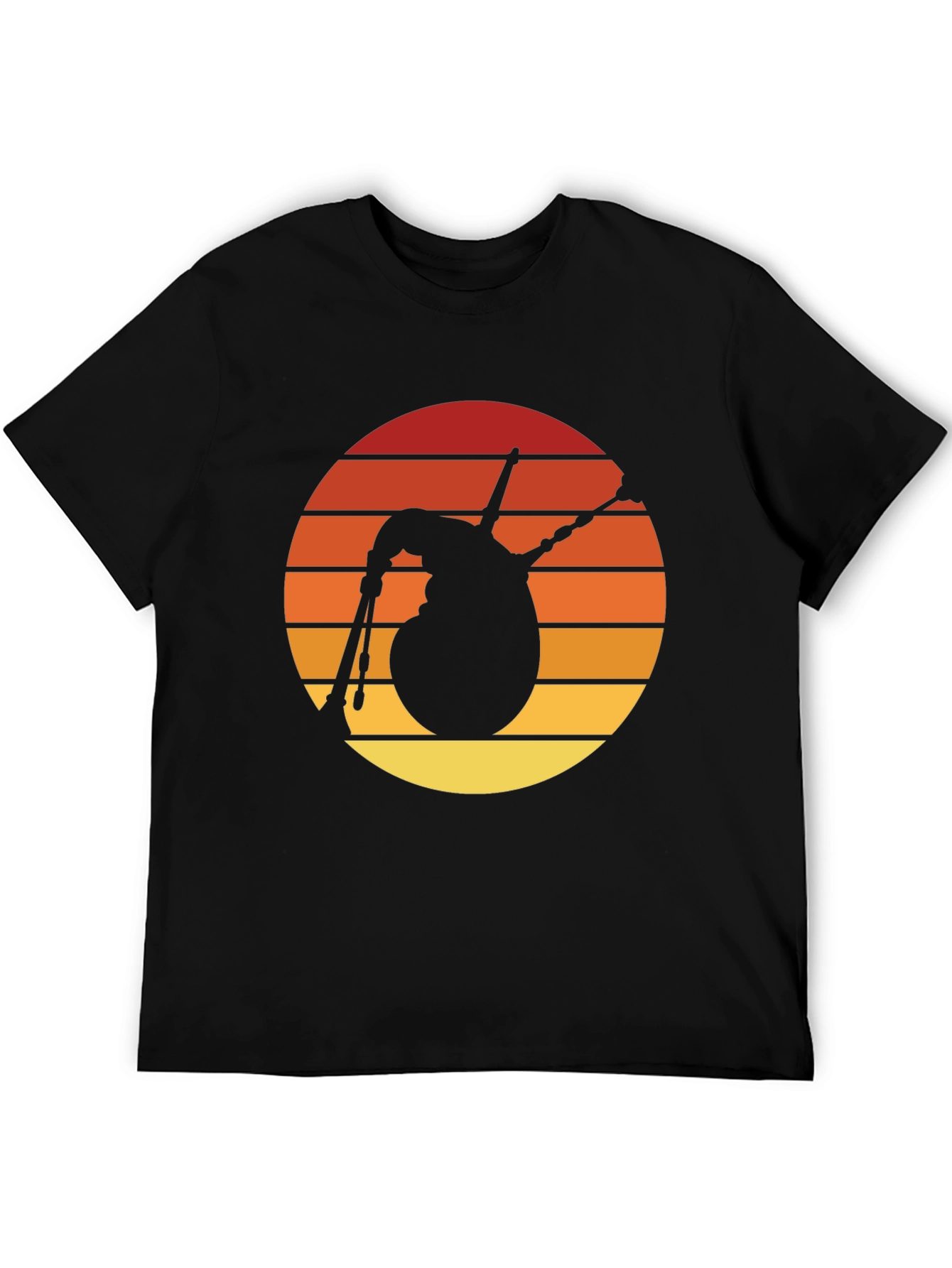 Bagpipes Sunset T-Shirt - Retro Scottish Music Tee
