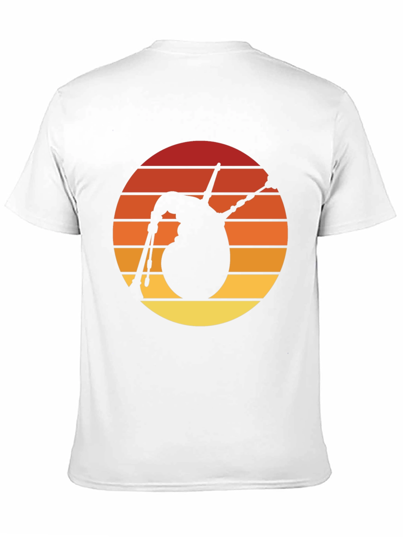 Bagpipes Sunset T-Shirt - Retro Scottish Music Tee