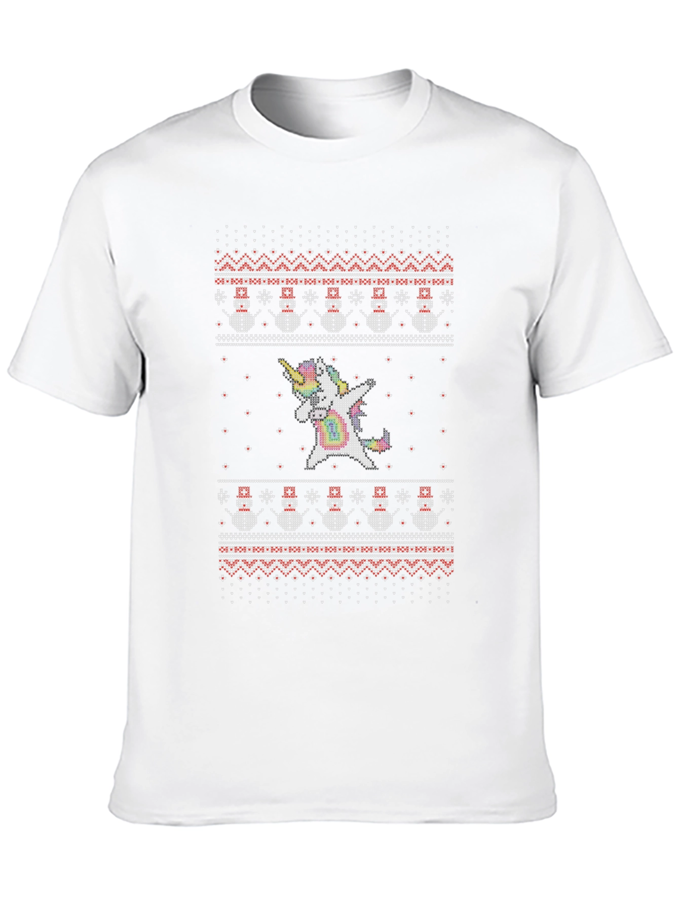Unicorn Dabbing Ugly Christmas Sweater T-Shirt