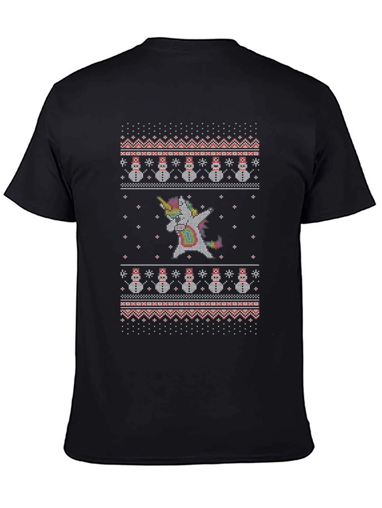 Unicorn Dabbing Ugly Christmas Sweater T-Shirt