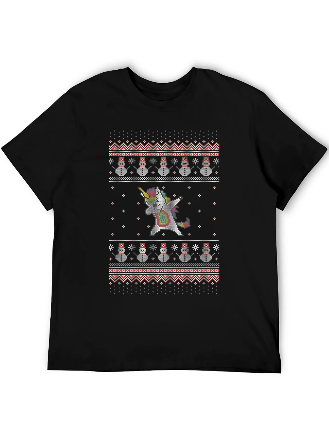 Unicorn Dabbing Ugly Christmas Sweater T-Shirt