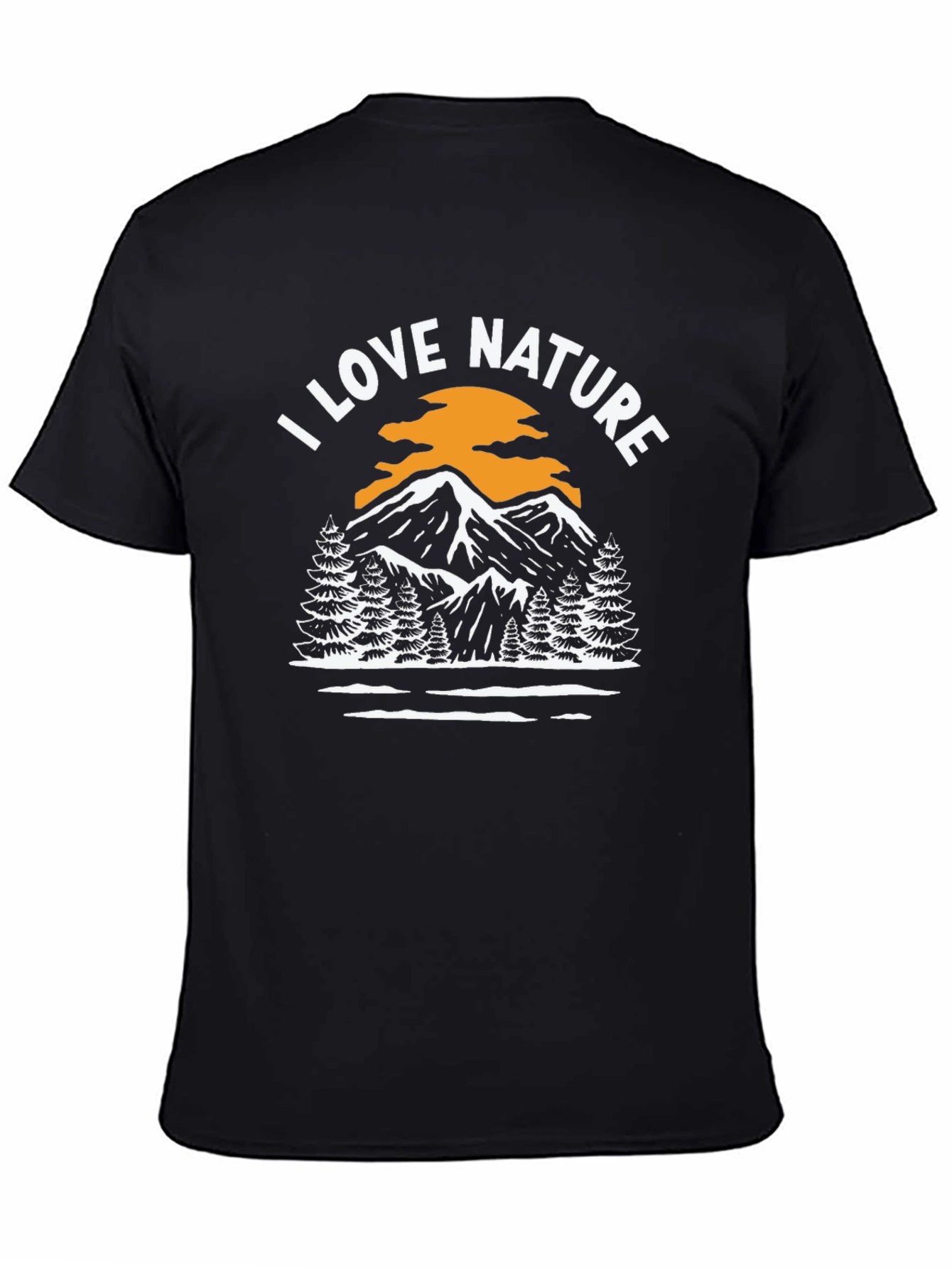 I Love Nature Graphic Tee - Mountain Scene T-Shirt