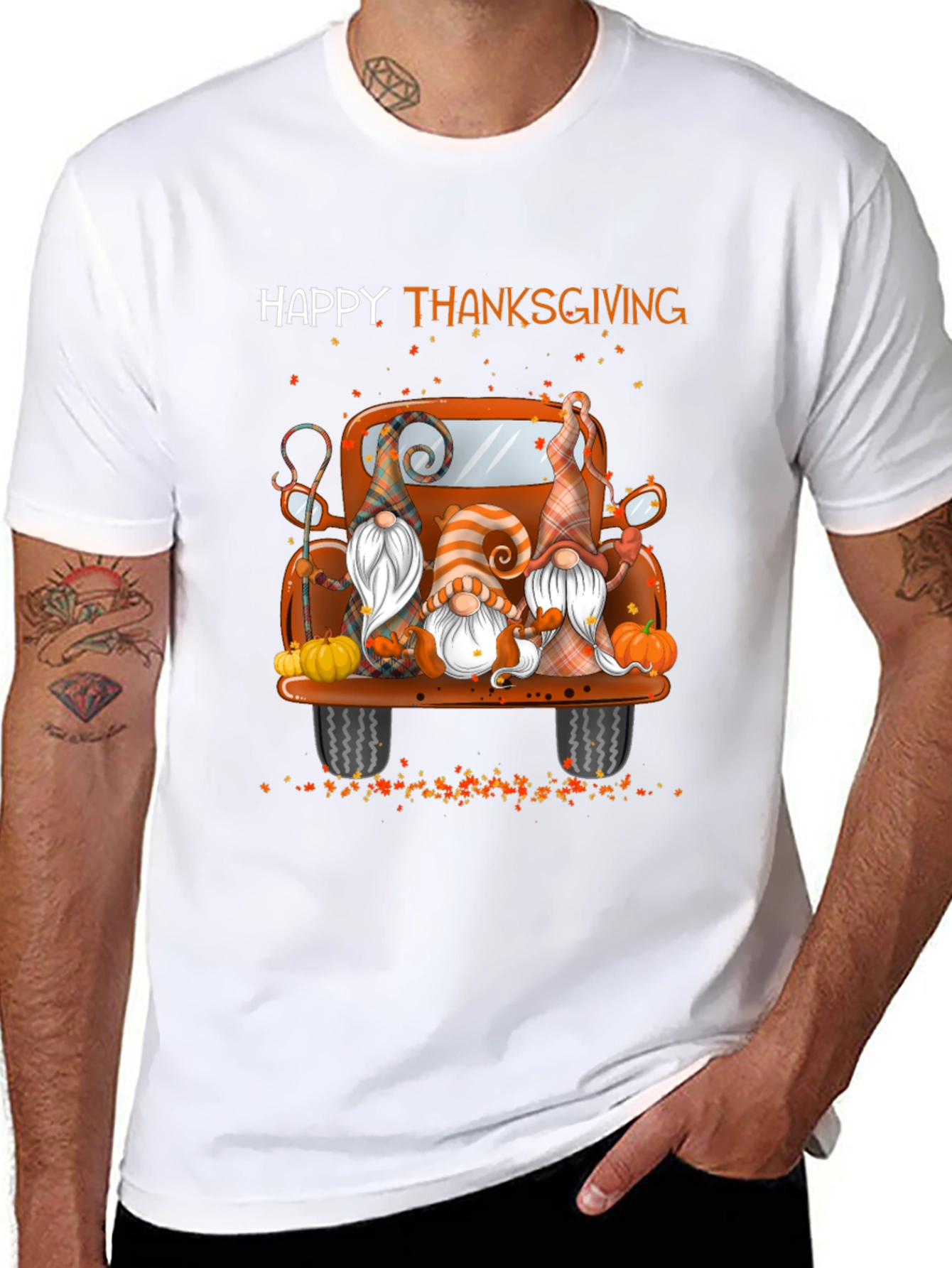 Happy Thanksgiving Gnomes Truck T-Shirt