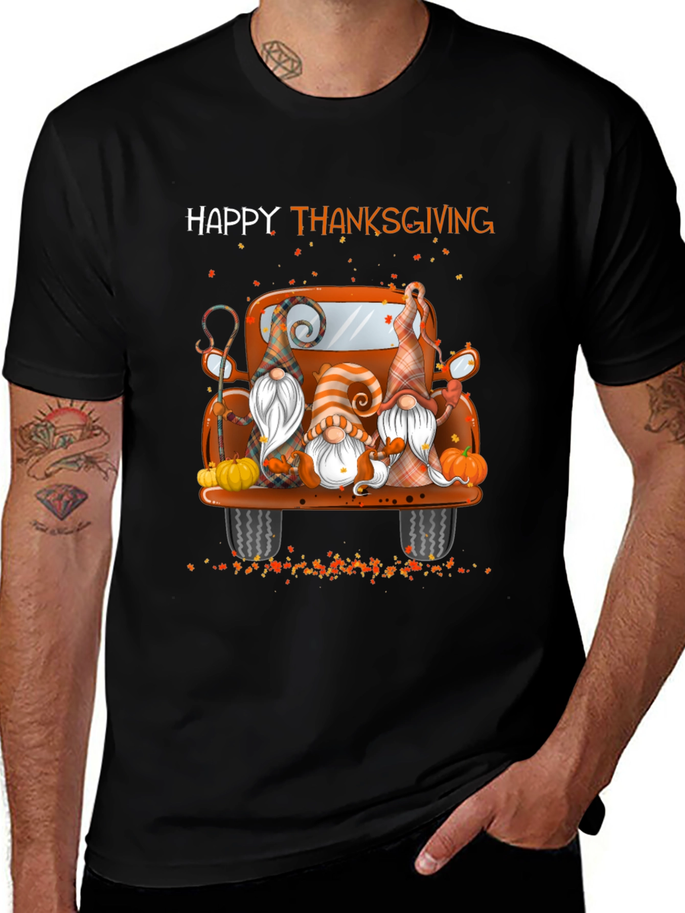 Happy Thanksgiving Gnomes Truck T-Shirt