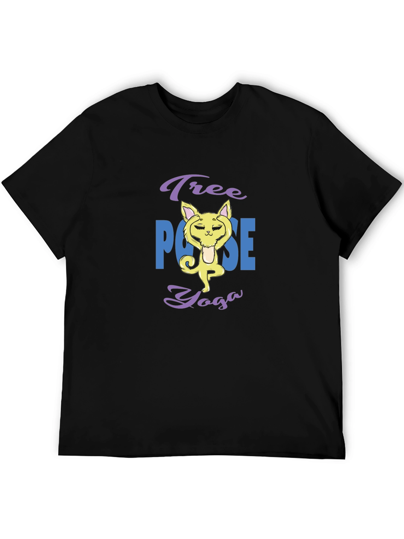 Yoga Cat T-Shirt: Tree Pose Design