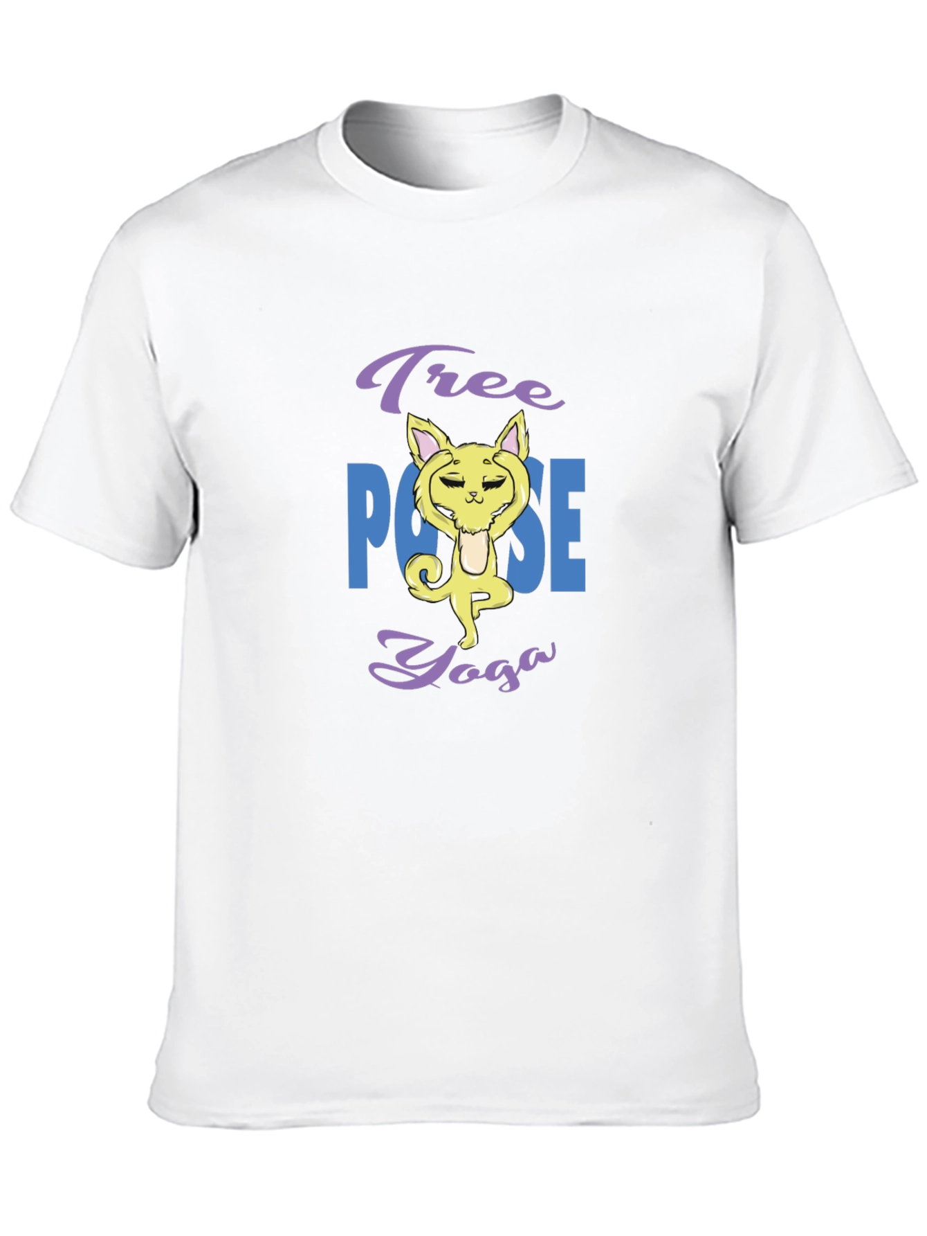 Yoga Cat T-Shirt: Tree Pose Design