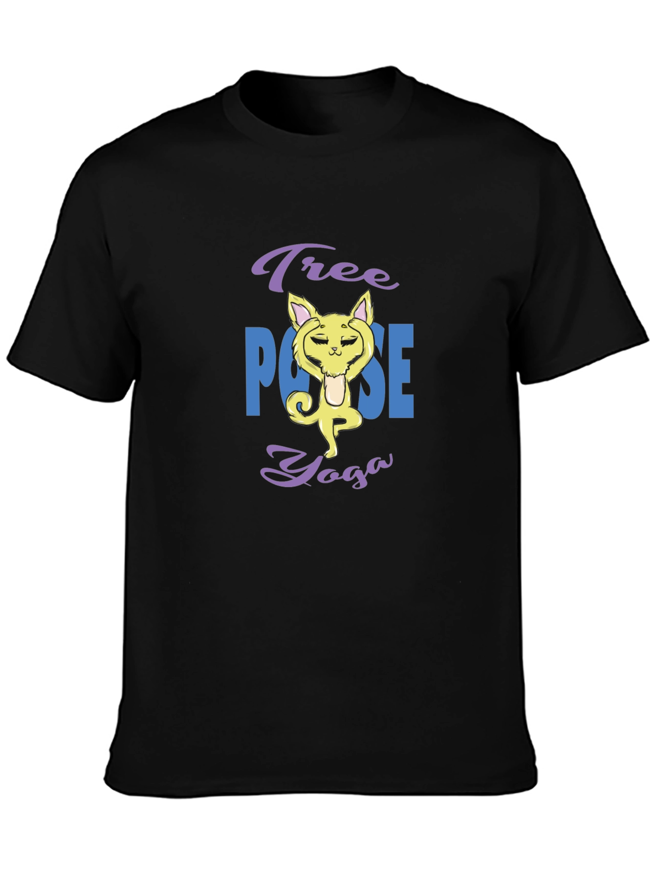 Yoga Cat T-Shirt: Tree Pose Design