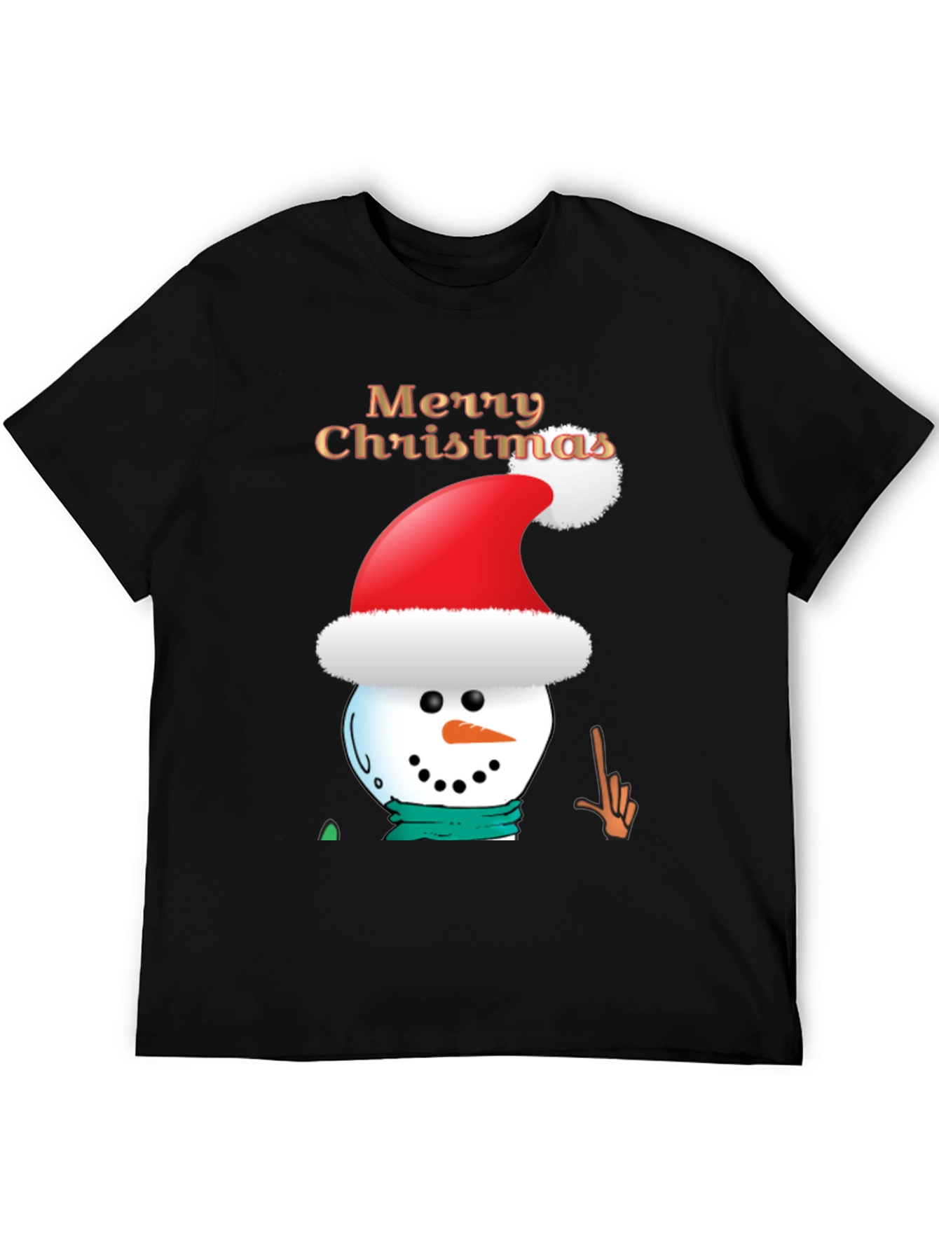 Merry Christmas Snowman T-Shirt - Holiday Tee