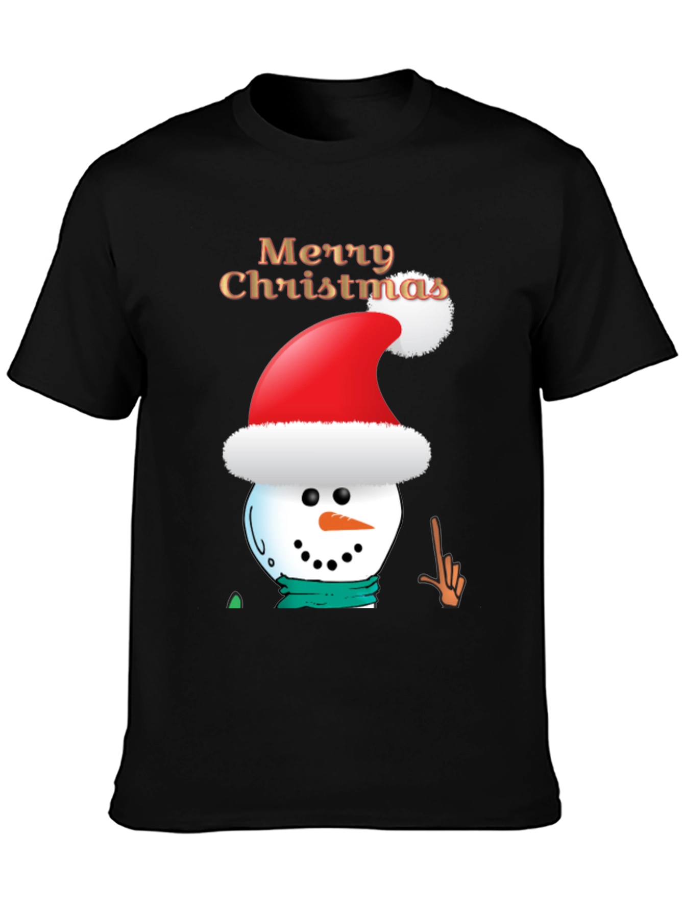 Merry Christmas Snowman T-Shirt - Holiday Tee