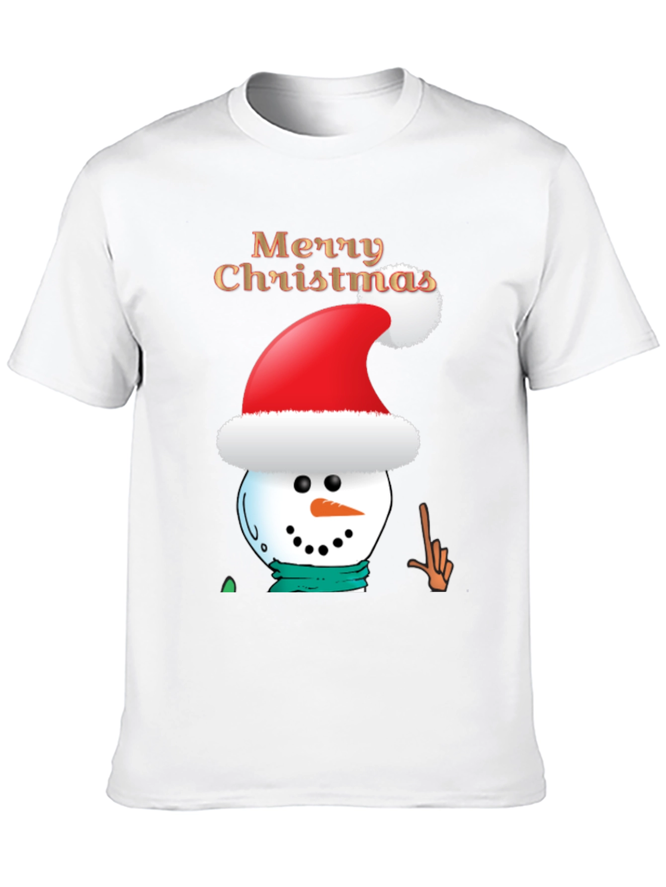 Merry Christmas Snowman T-Shirt - Holiday Tee