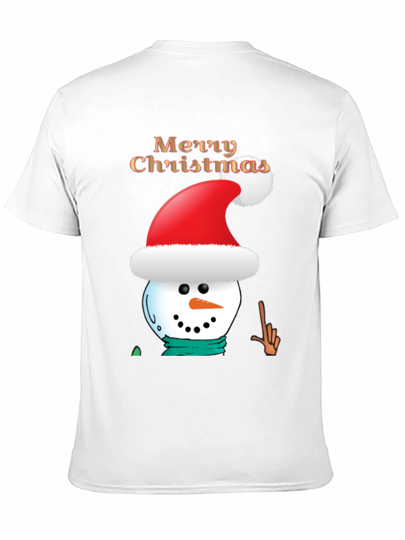 Merry Christmas Snowman T-Shirt - Holiday Tee