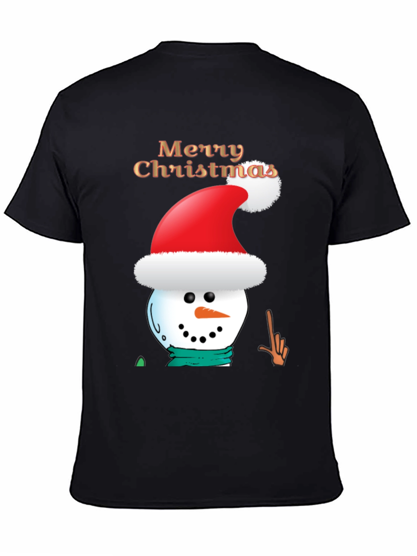 Merry Christmas Snowman T-Shirt - Holiday Tee
