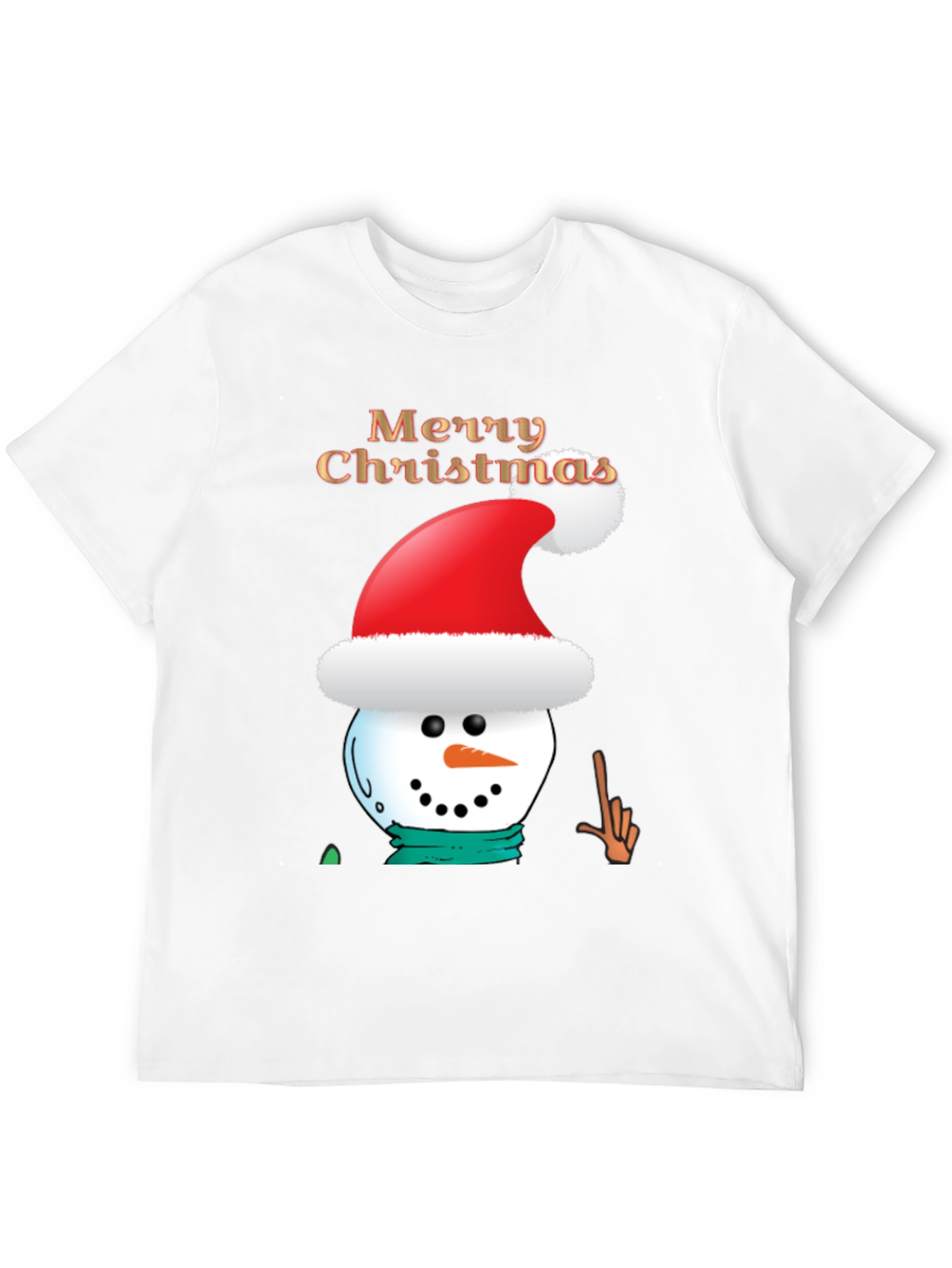 Merry Christmas Snowman T-Shirt - Holiday Tee