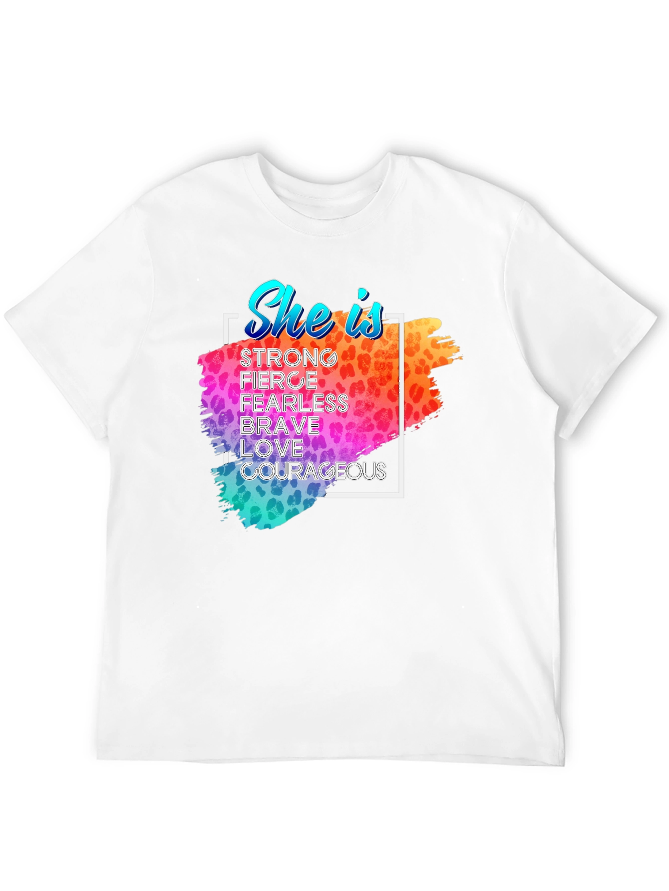 She Is Leopard Print Graphic T-Shirt