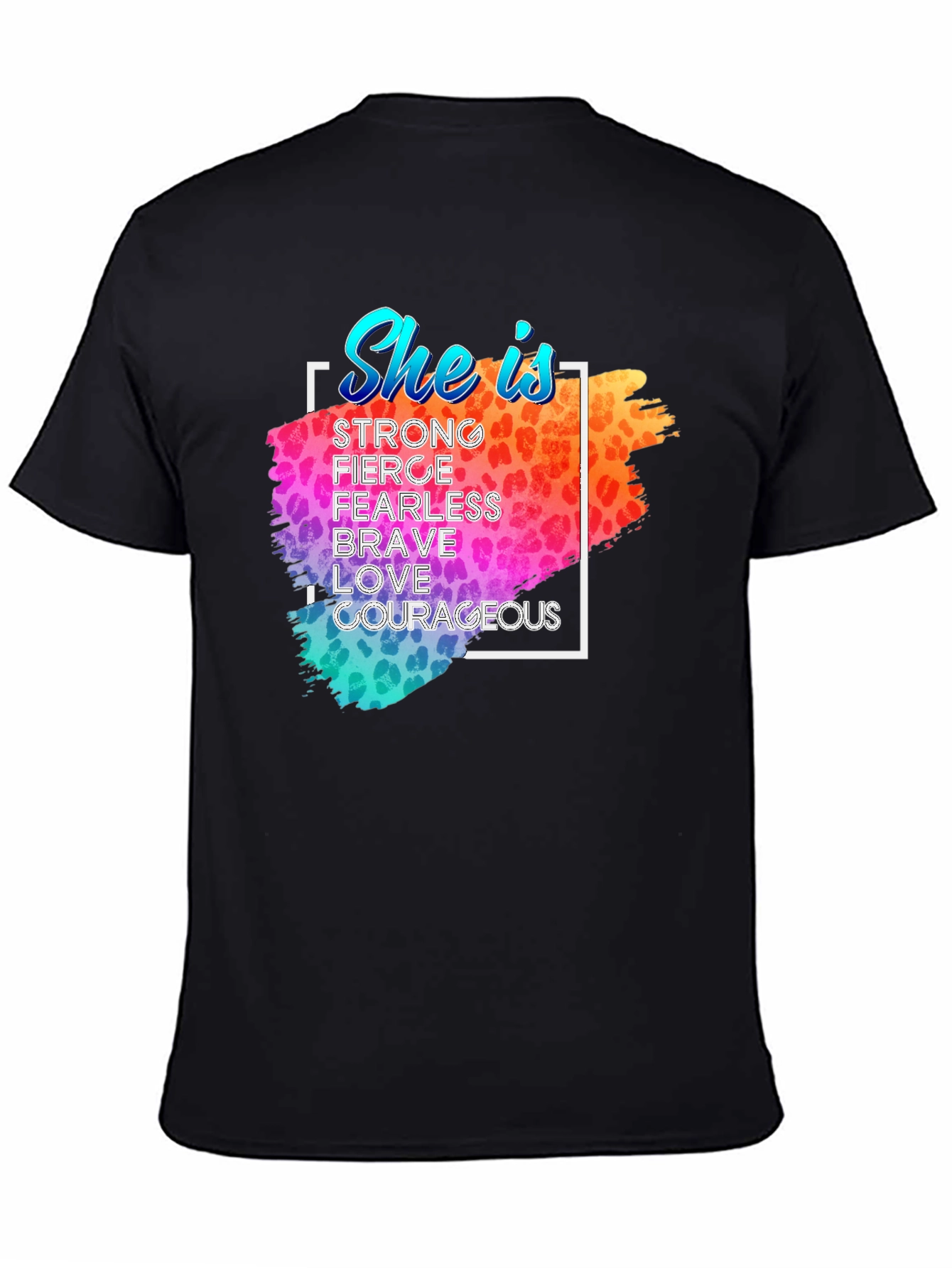She Is Leopard Print Graphic T-Shirt
