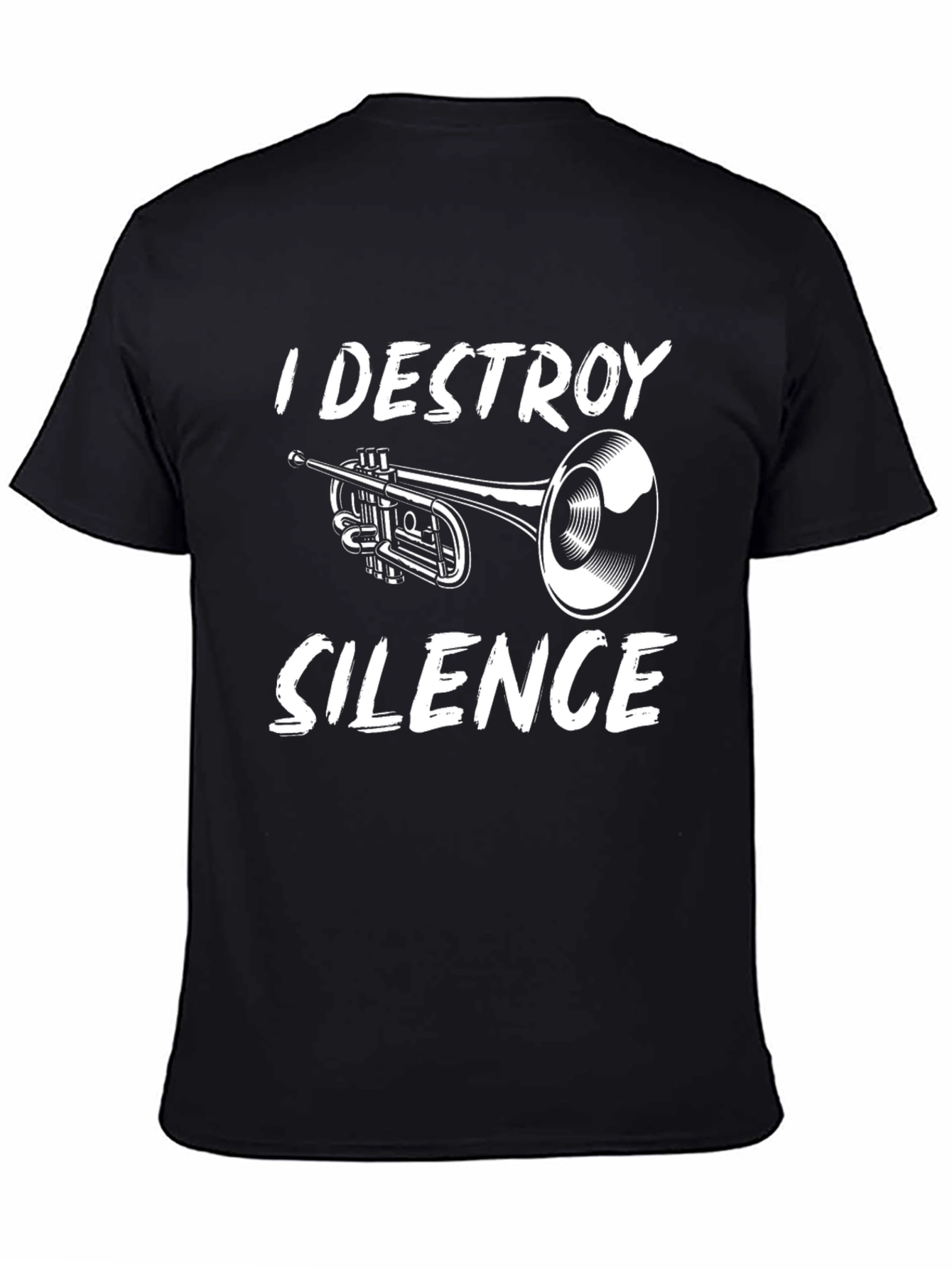 I Destroy Silence Trumpet Graphic Tee