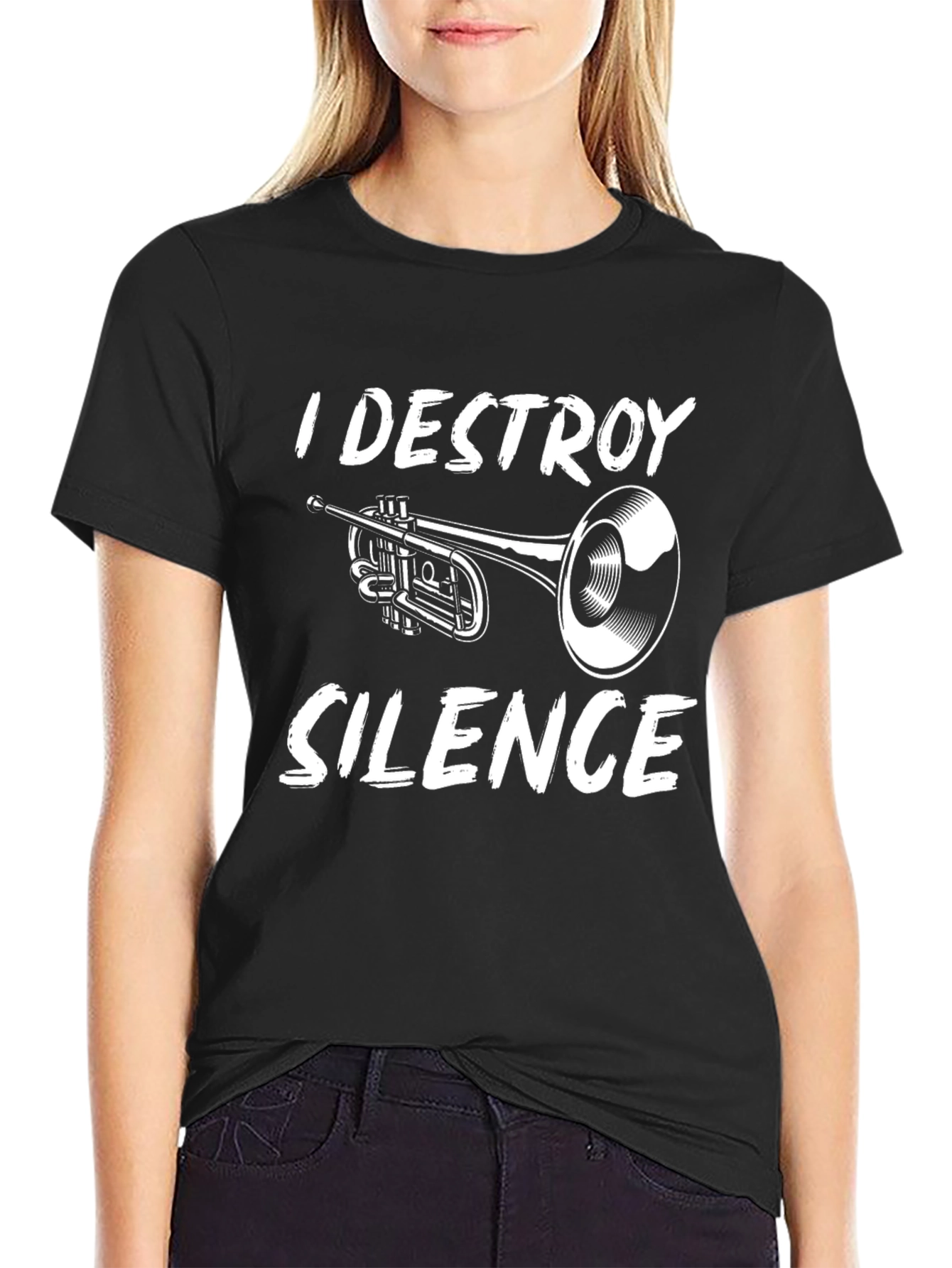 I Destroy Silence Trumpet Graphic Tee