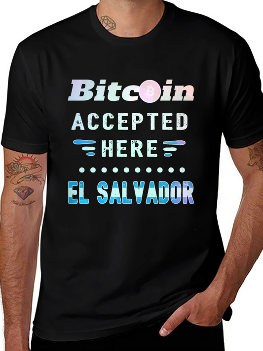 Bitcoin Accepted Here T-Shirt - El Salvador