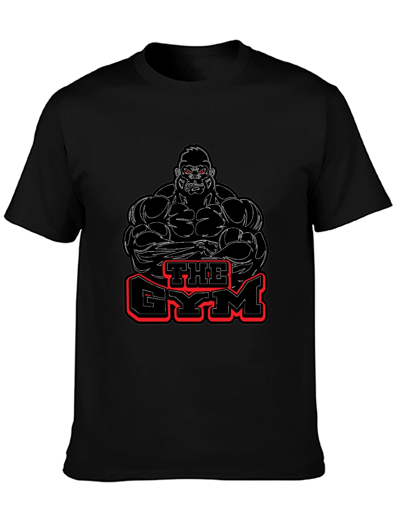 The Gym Gorilla Graphic Black T-Shirt
